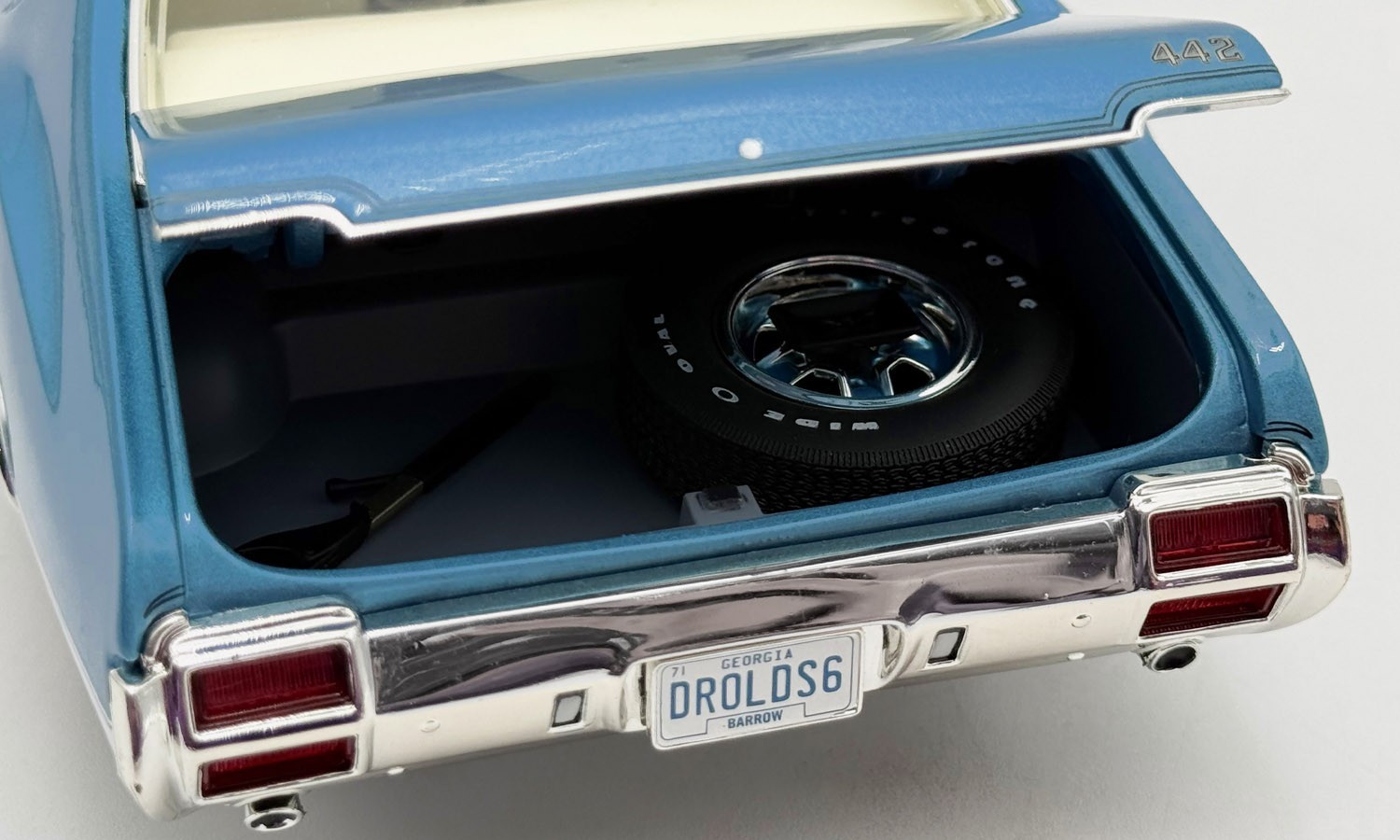 1971 OLDSMOBILE CUTLASS 442 W30 VIKING BLUE DR # 6 1:18 ACME A1805632