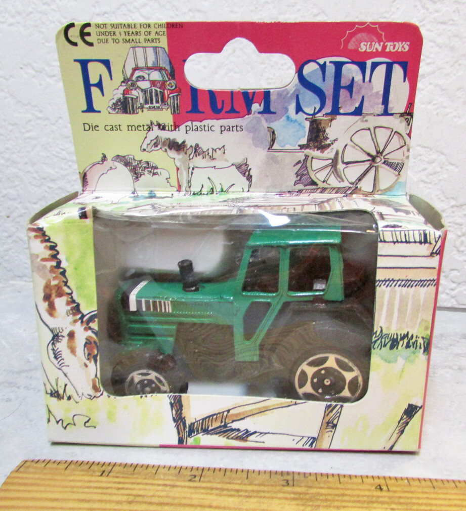 Sun Toys Farm Set Die Cast metal & Plastic Farm Tractor, in original box