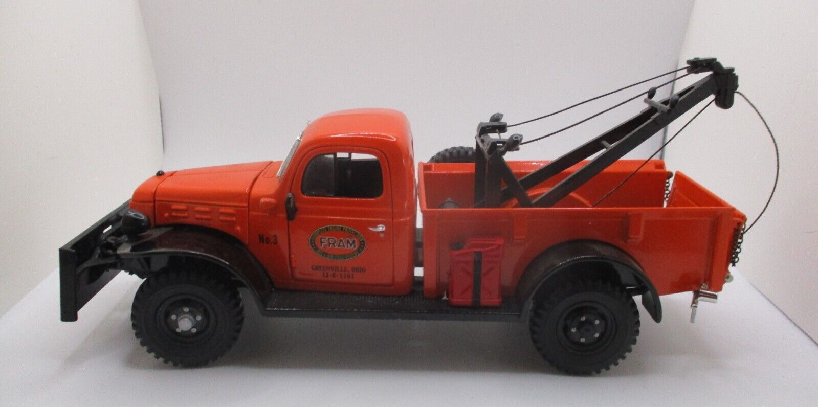 Fram Dodge Power Wagon Tow Truck No. 1 Die Cast Collectible RARE Greenville Ohio