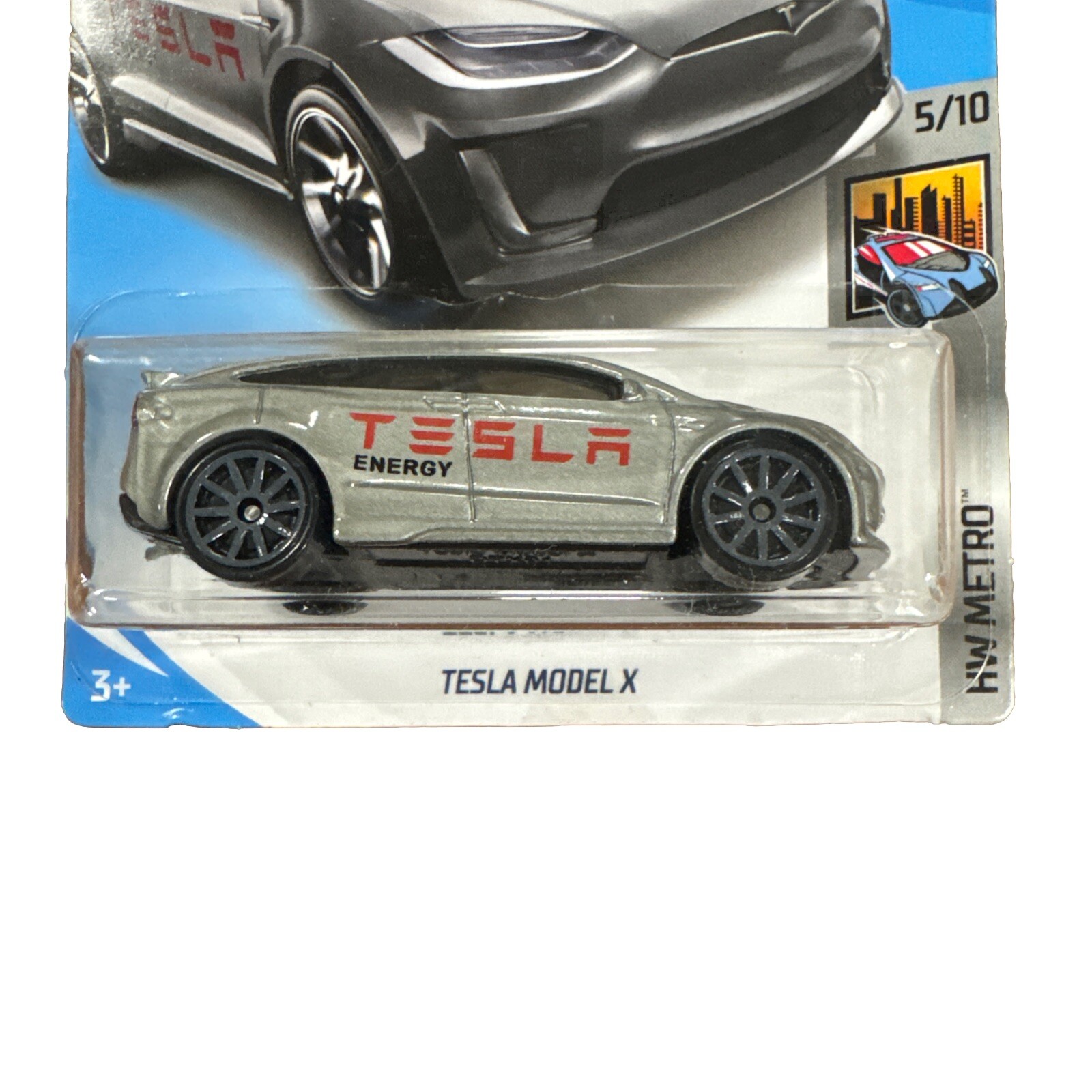 Hot Wheels 50th 2018 Tesla Model X Silver HW Metro 5/10, 247/365 New Free Ship
