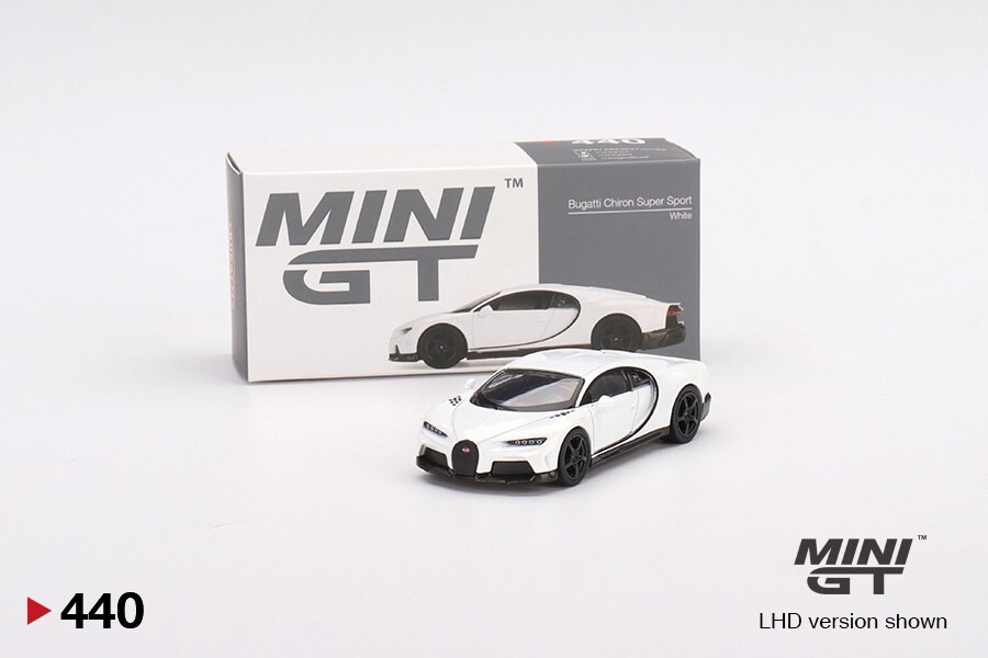 Mini GT 1:64 Bugatti Chiron Super Sport White Diecast Model Car MGT00440