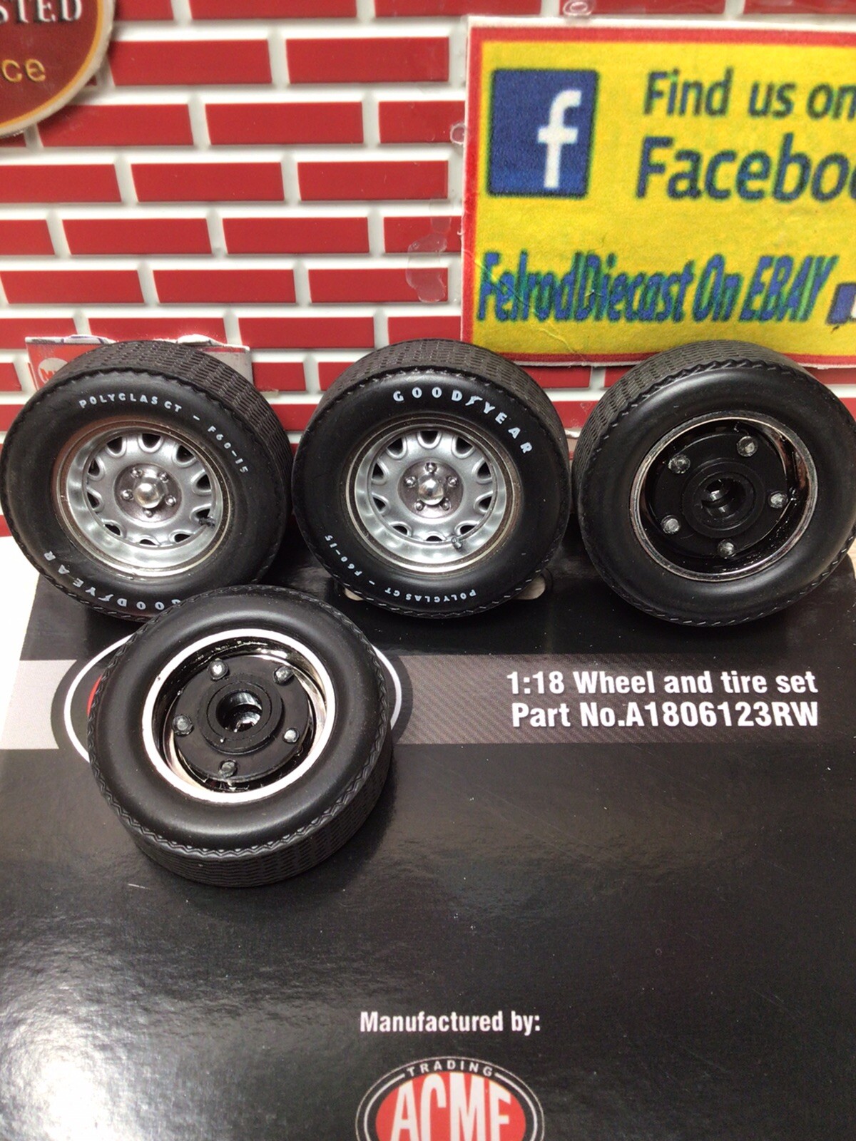 1/18 ACME Mopar Rally Wheel and Tire Set A1806123RW Brand New In Stock