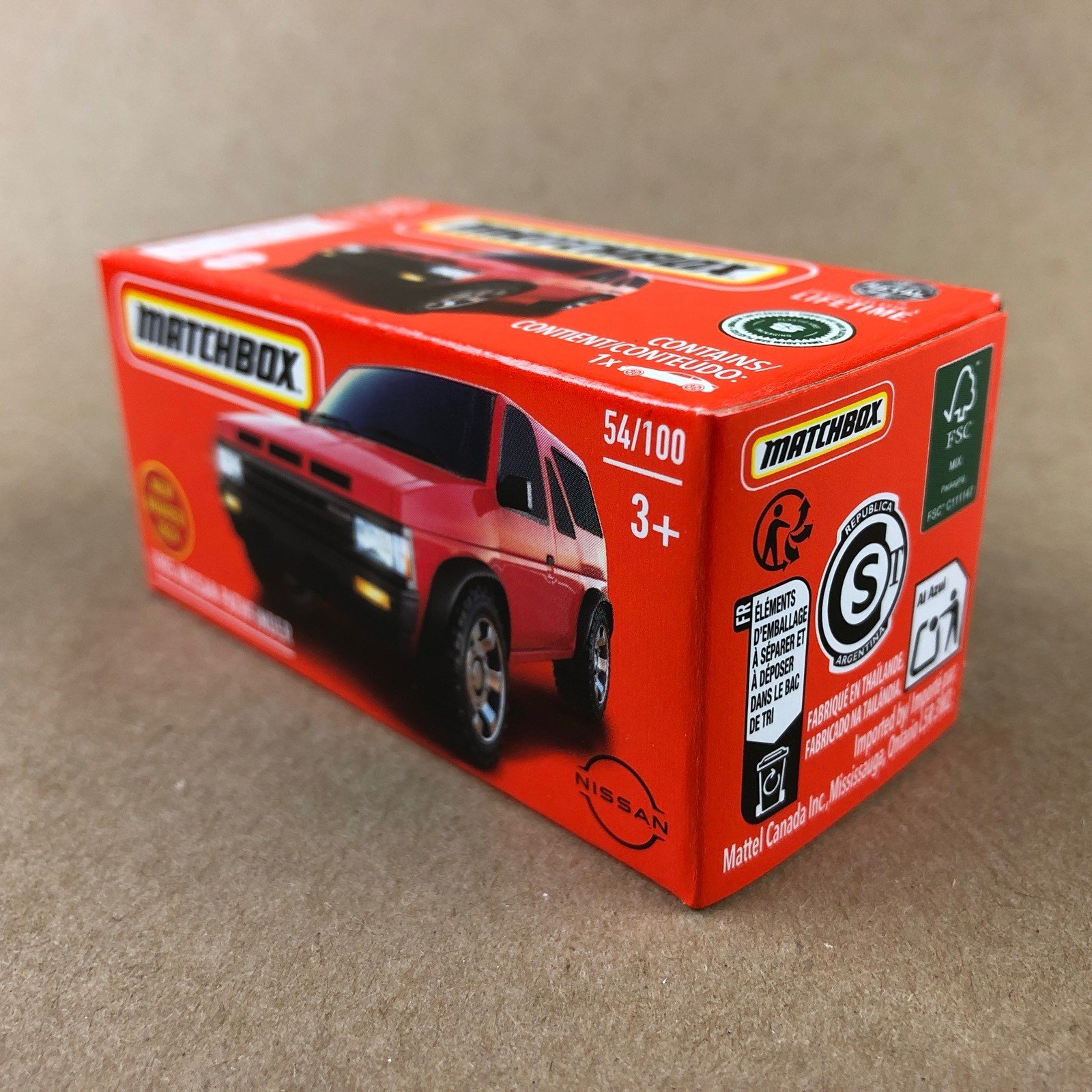 2024 Matchbox Power Grabs 1985 Nissan Pathfinder 54/100 Red 1:64 Diecast Car