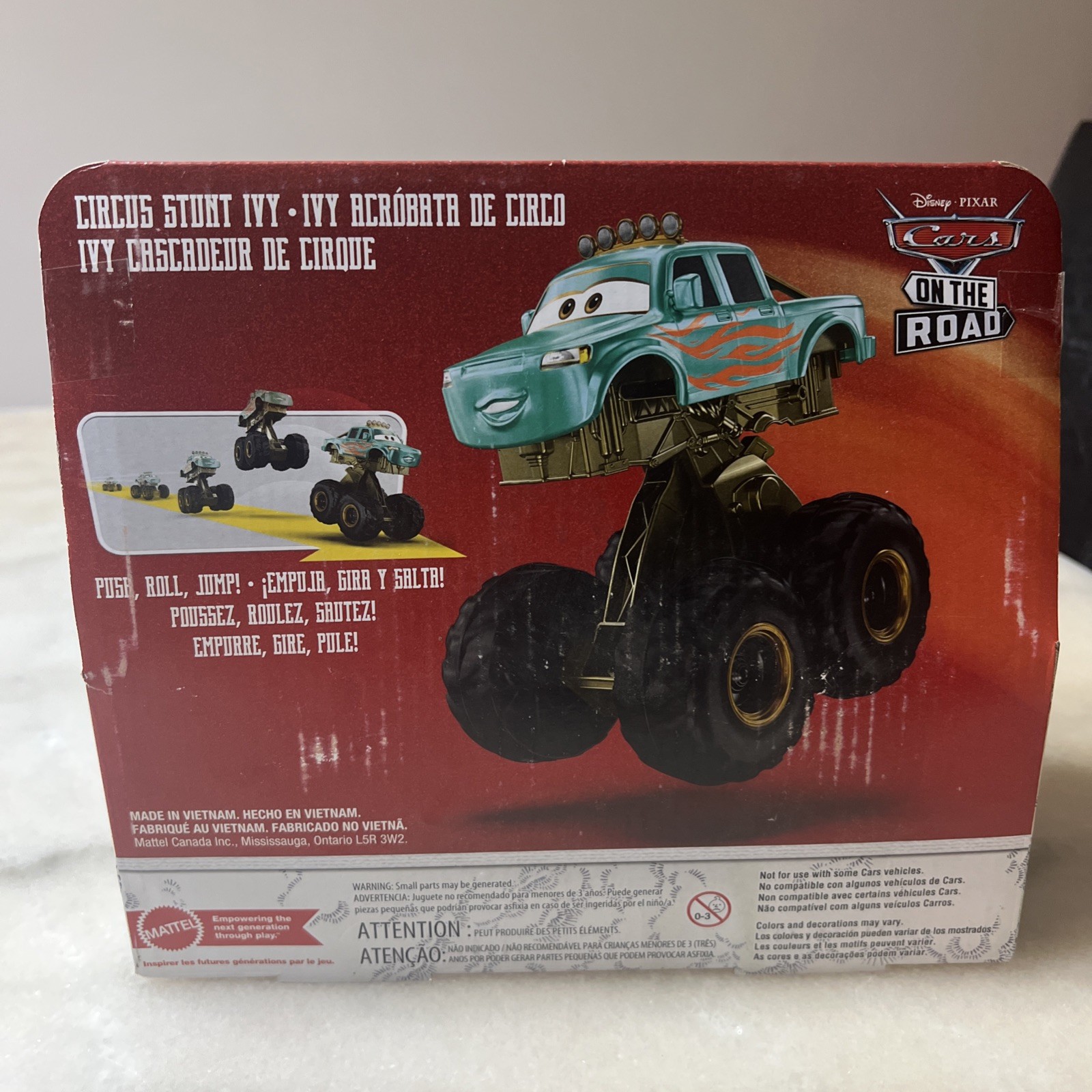 Disney Pixar Cars On The Road Circus Stunt Ivy Monster Truck 2023 Mattel