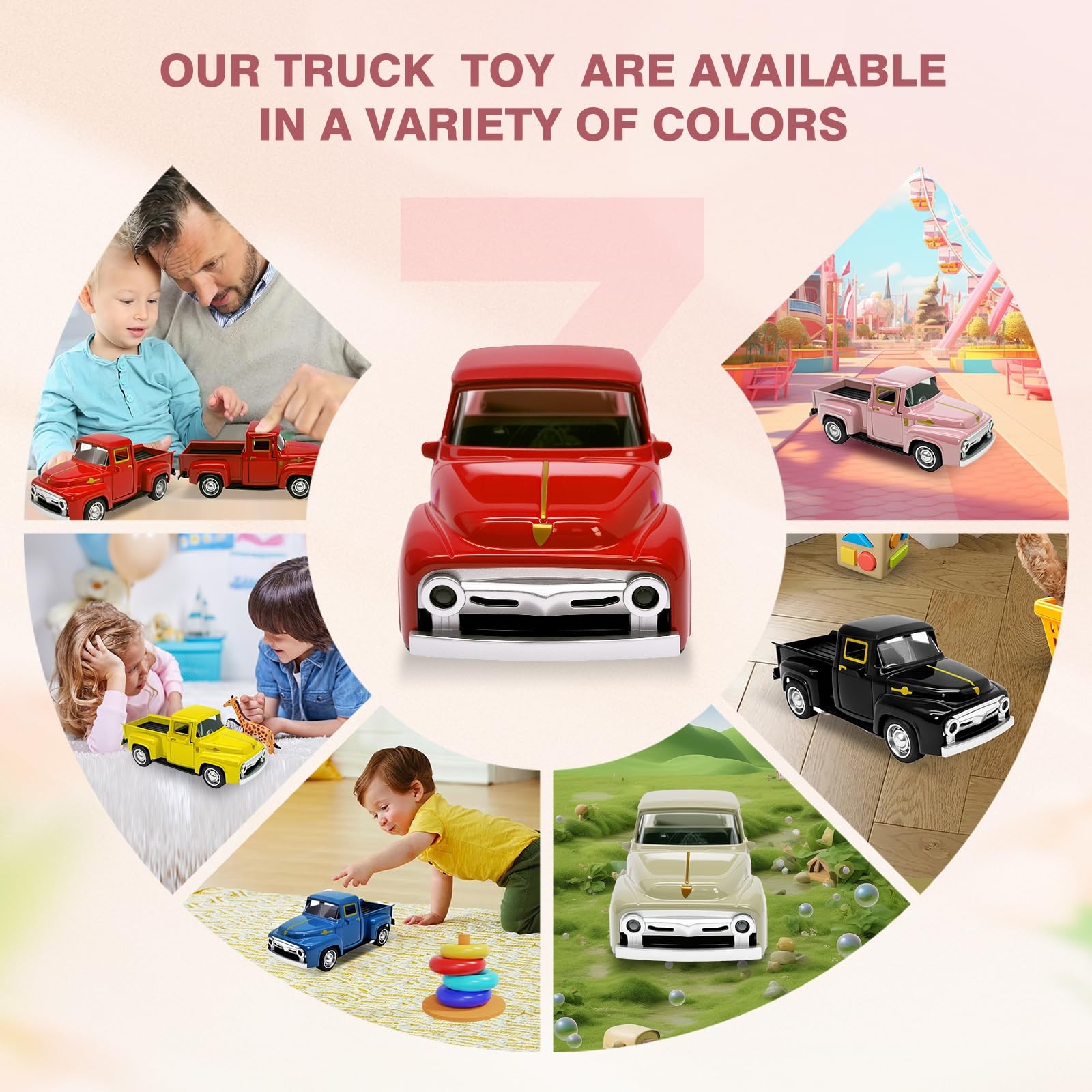 Little Red Truck Toy for Toddlers 2 3 4 5 6 7 8 Year Old Boys Girls,1:32 Allo…