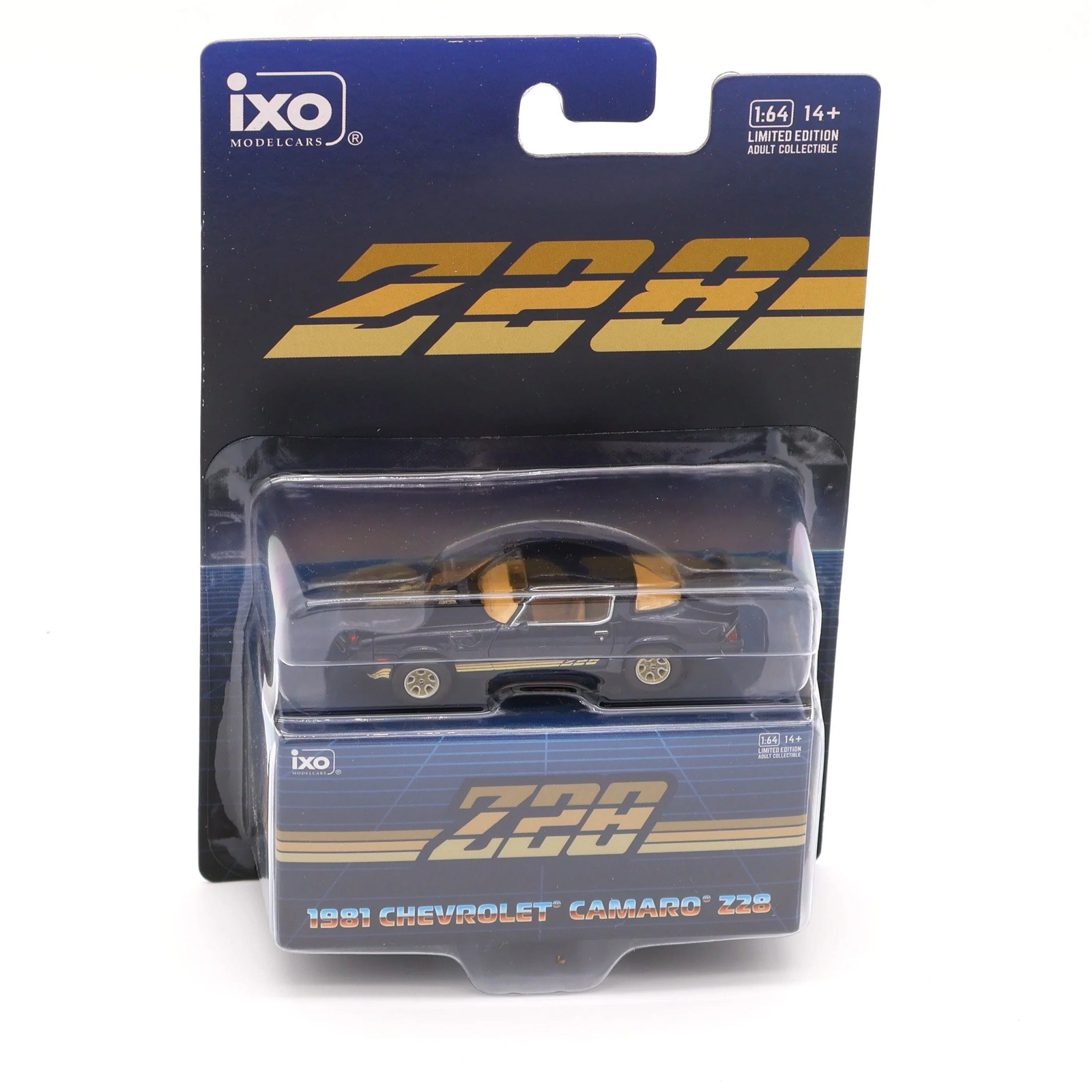 IXO Models 1981 Chevrolet Camaro Z28 Blue 1:64 Diecast