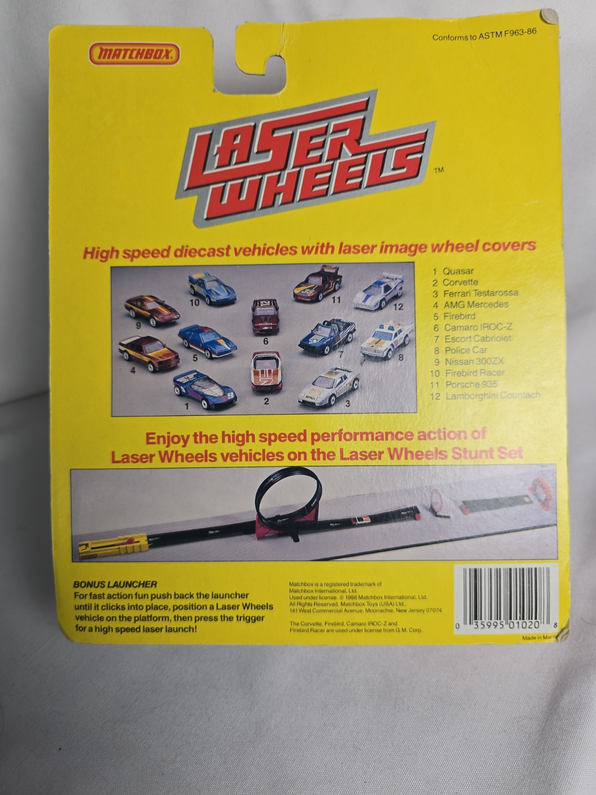 Vintage Matchbox Laser Wheels Protech Pontiac 16 With Launcher New In Box 1988