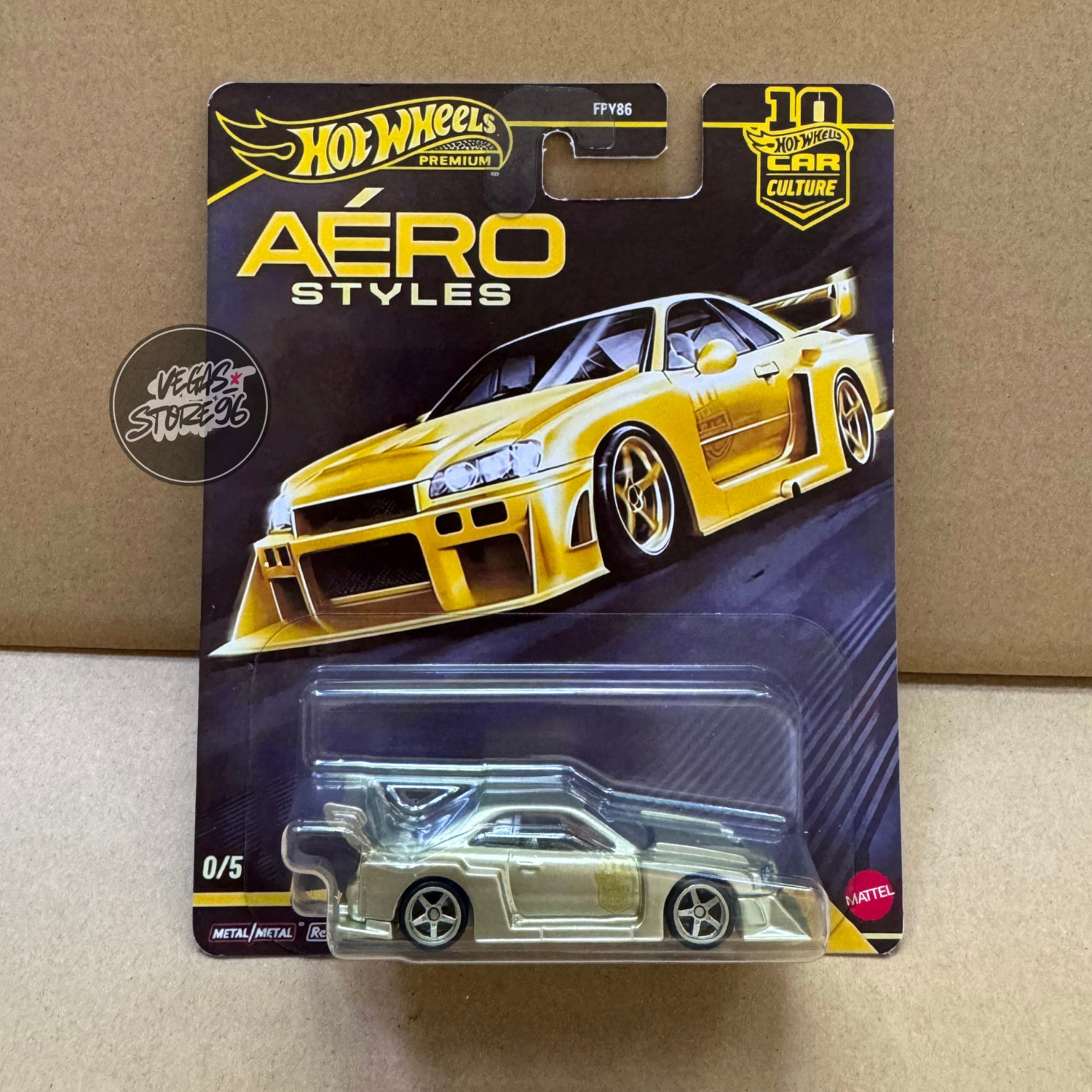 Hot Wheels Aero Styles Gold LBWK LB-ER34 Super Silhouette [Custom CHASE Diecast]