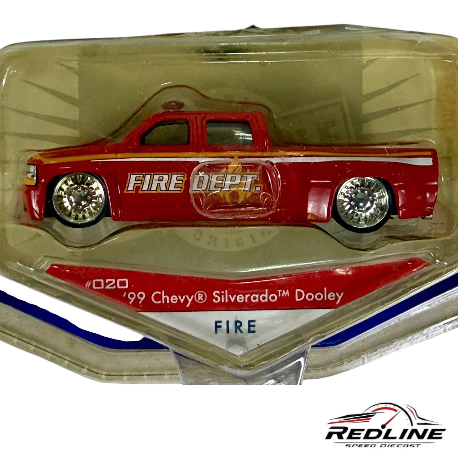 🔥🔥Jada BADGE CITY HEAT ’99 Chevy Silverado Dooley Fire Dept. 1:64 H26🔥🔥