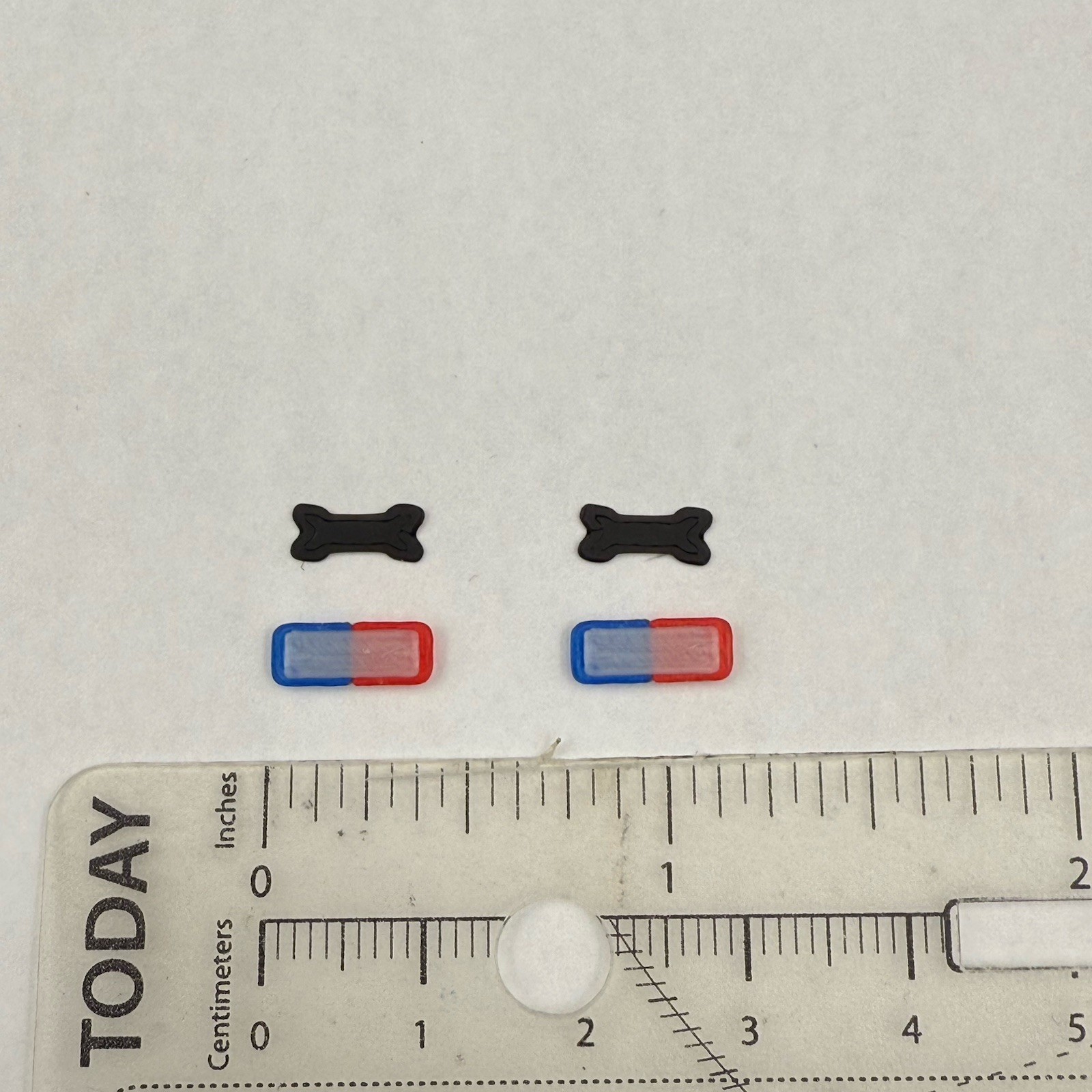 2 Pack 1/64 Mini Whelen Edge Blue Red Lightbar Gray Top Cover Police Fire EMS