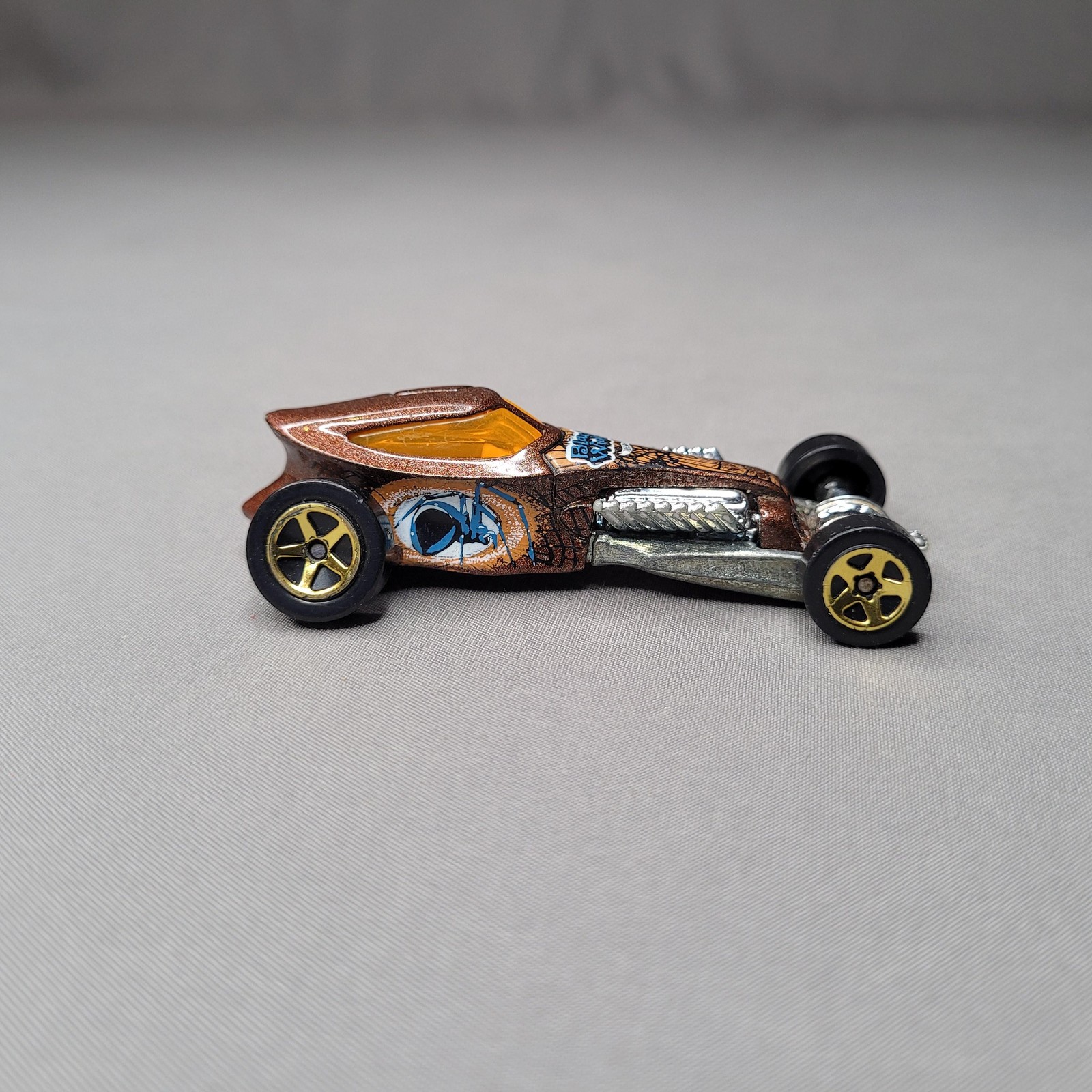 Vintage 1997 Hot Wheels Sweet 16 II Brown Black Widow Dragster Diecast Car Loose