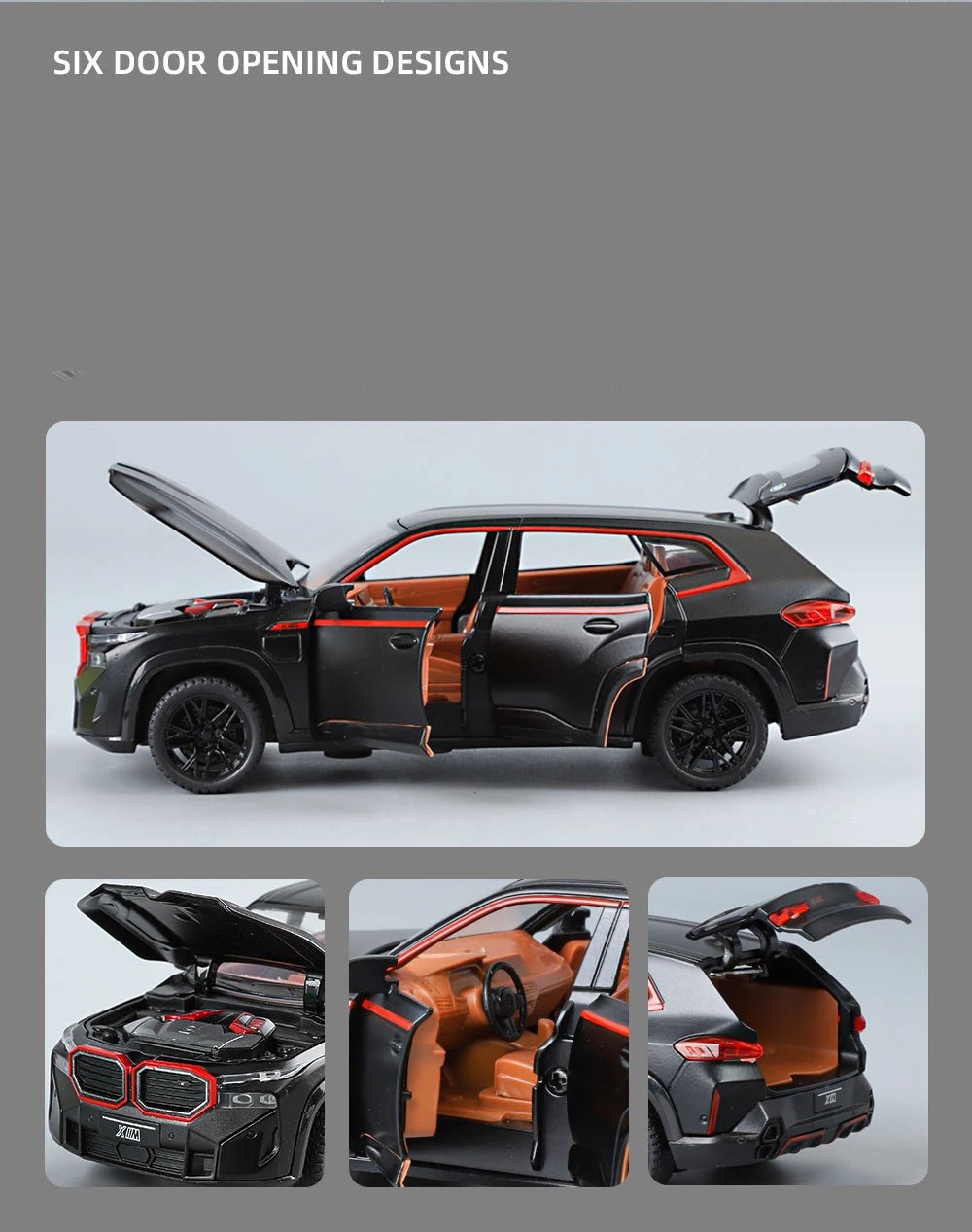 1:32 The XM SUV Alloy Sports Car Model Diecast Metal New Energy Car Vehicles Mod