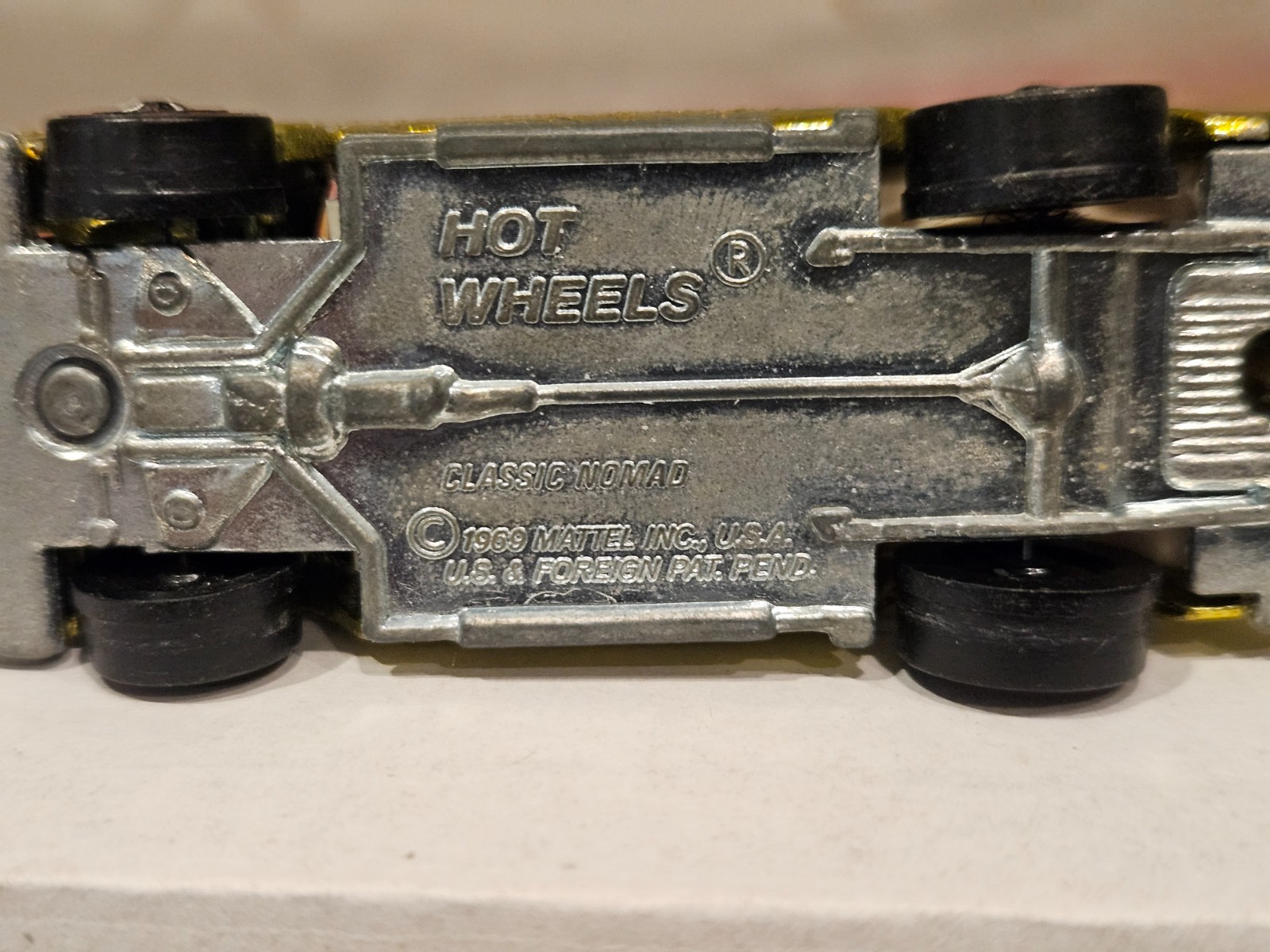 HOT WHEELS Custom Nomad Redline SpectraFlame Gold White Int EXC ORIGINAL wButton