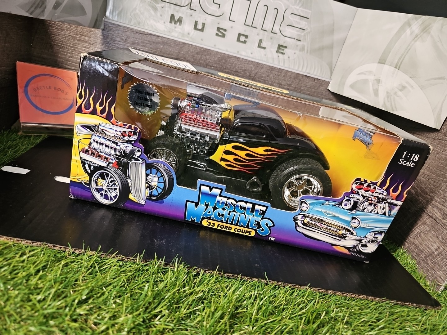 Vntg 2002 Muscle Machines 1933 Ford Coupe 1:18 Diecast Car NISB