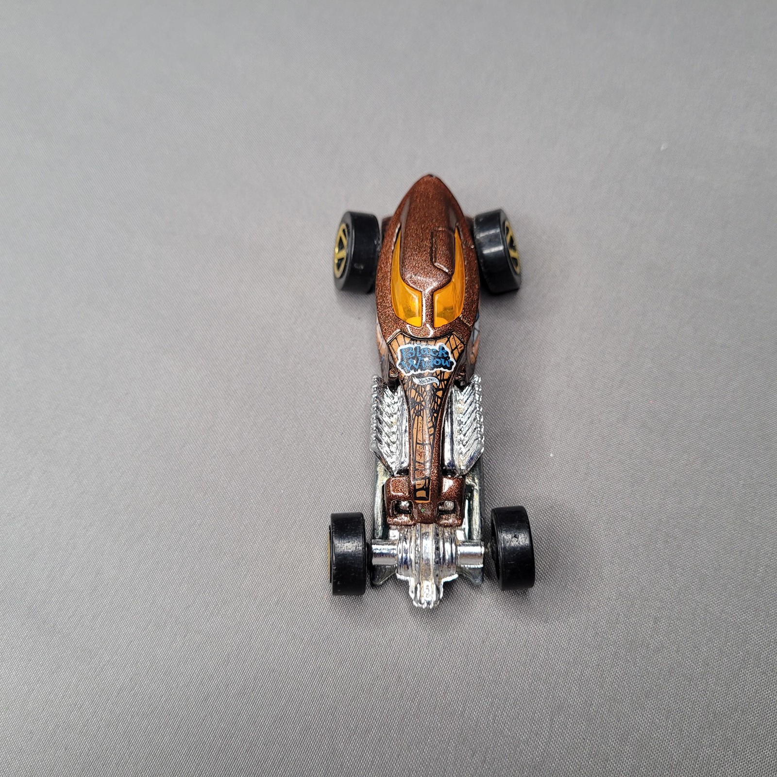 Vintage 1997 Hot Wheels Sweet 16 II Brown Black Widow Dragster Diecast Car Loose