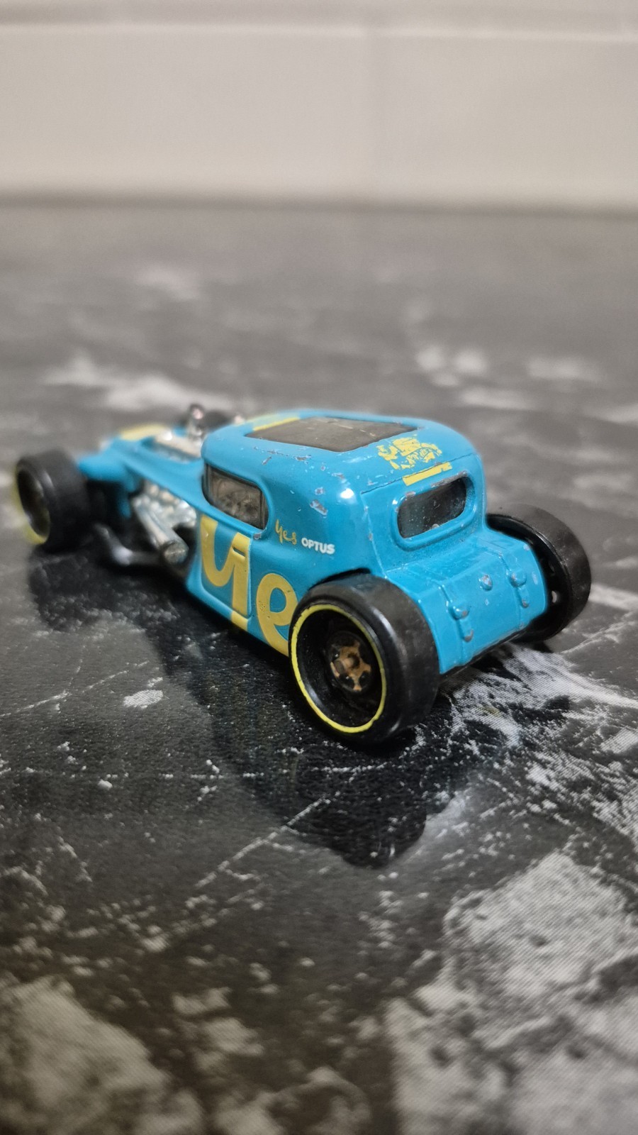Hot Wheels Diecast Yes Optus Mod Rod Diecast Car Blue and Yellow 1/64 2019