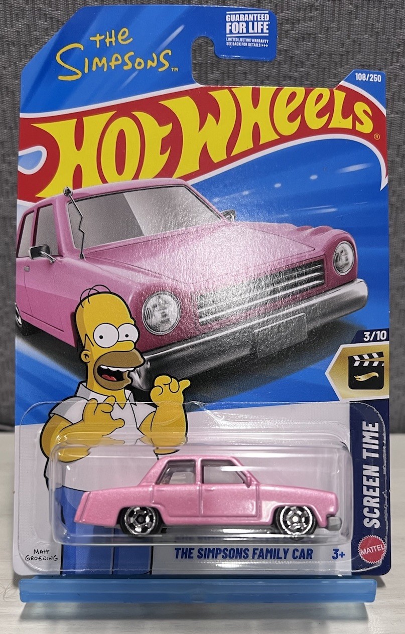 Hot Wheels 2026 Screen Time 3/10 – The Simpsons Family Car – Ships Free!