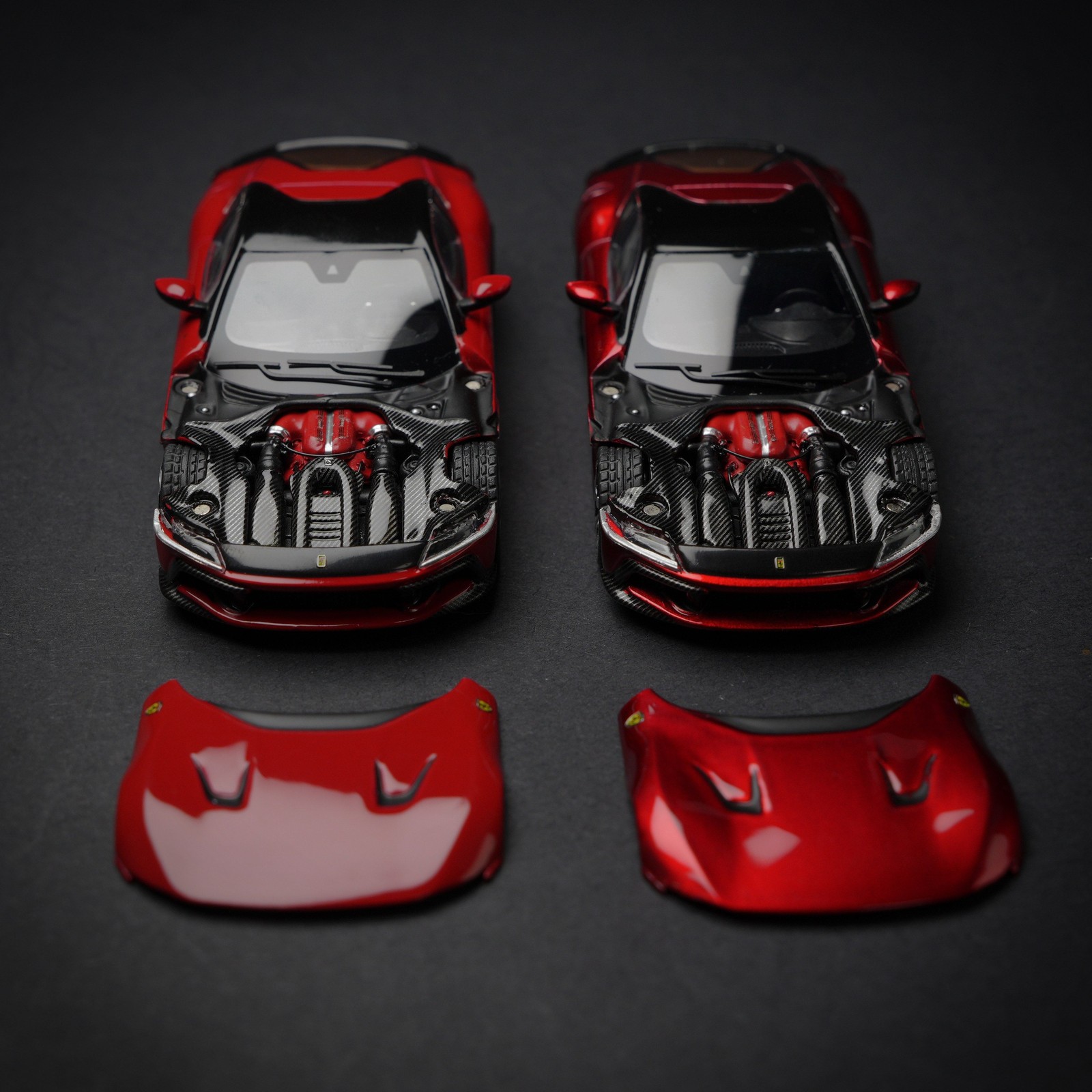 1/64 12 Cilindri Open Front Hood Diecast Alloy Car Model Collectible