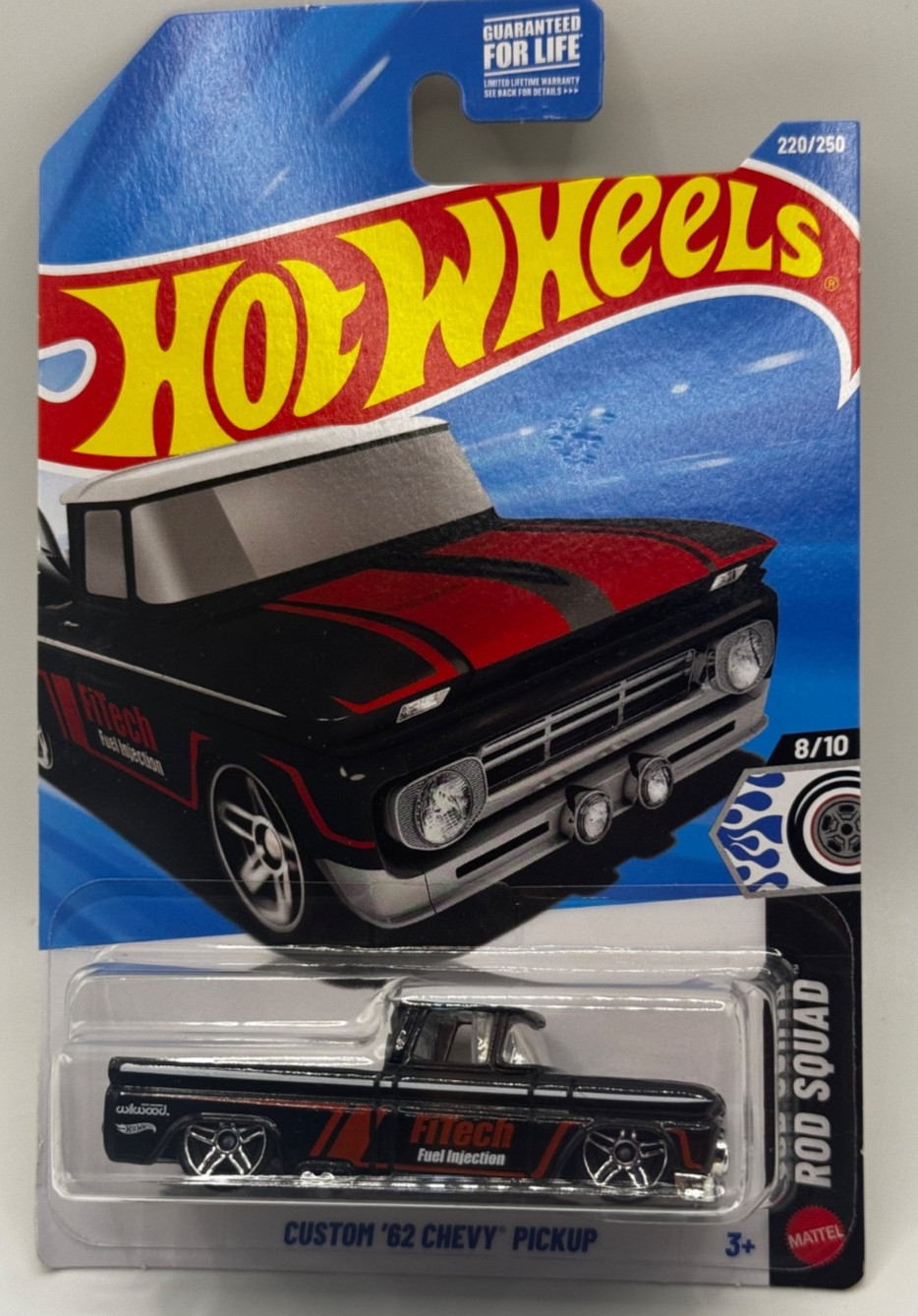 2026 Hot Wheels Custom ’62 Chevy Pickup (black) case L-black Rod Quad 8/10