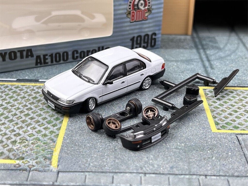 GB BM 1:64 White 1996 Corolla AE100 Sedan Accessory Model toy