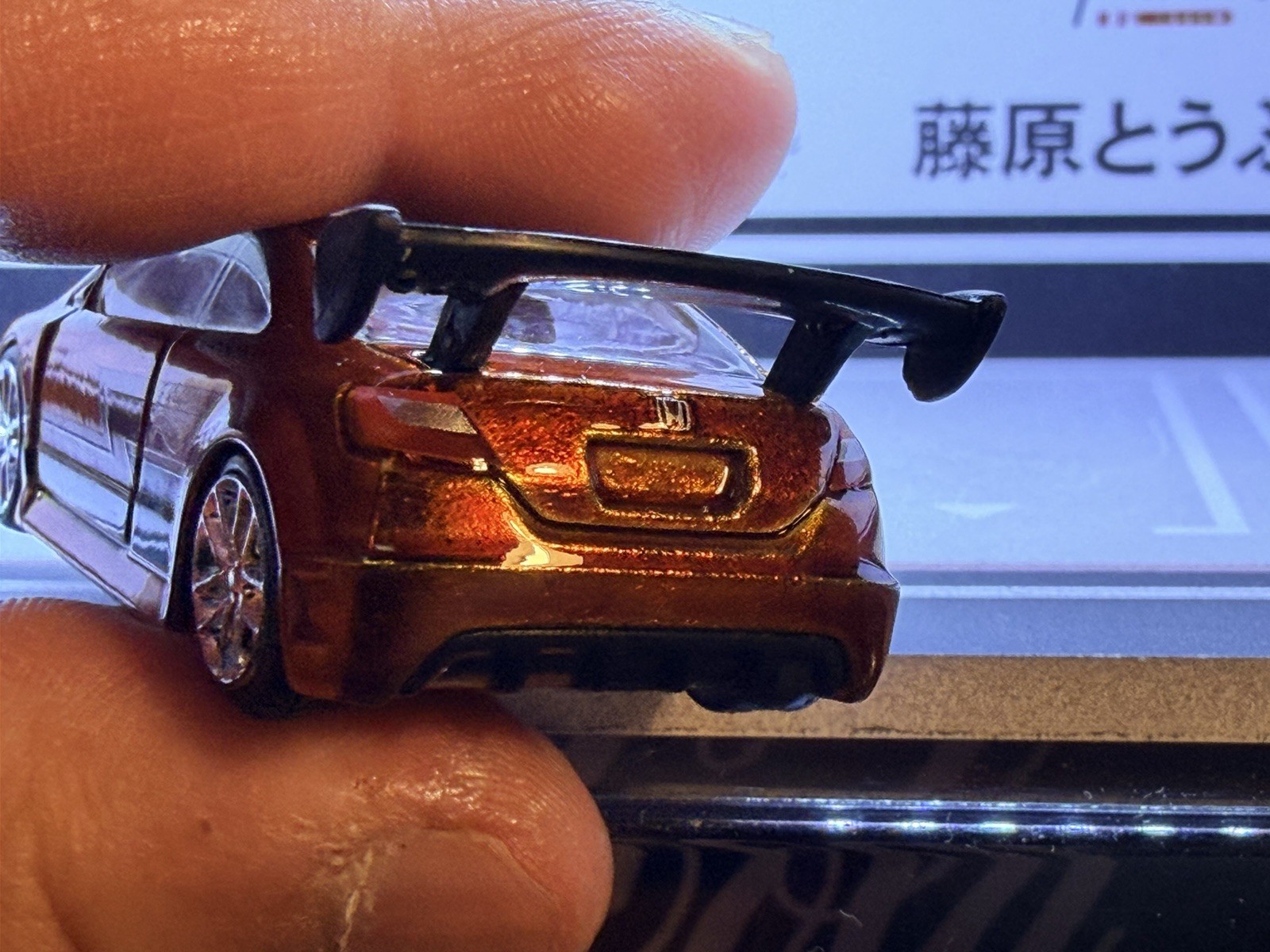 CUSTOM Orange 2006 Honda Civic Si • Real Riders 2025 Hot Wheels wheel swap