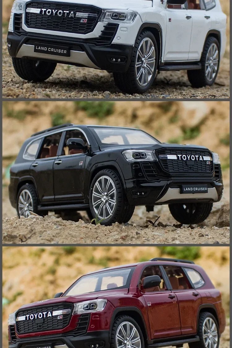 TOYOTA LAND CRUISER GT Model car Black 1:24 SUV