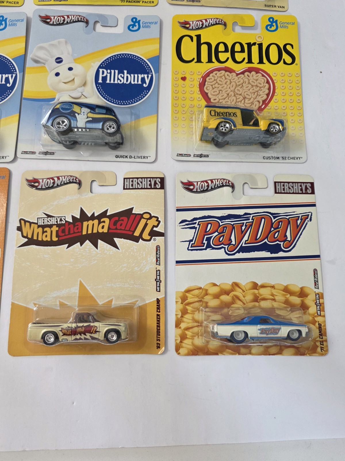 Hot Wheels 1:64 diecast carded Car lot of 9 Hershey General Mills Pop Culture