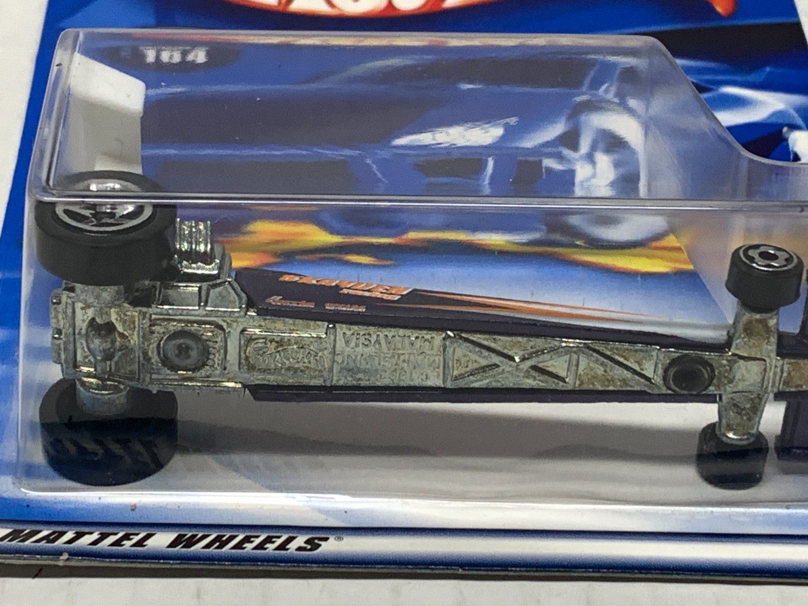 HOT WHEELS DRAGSTER X2. 1995 RACE TEAM BLUE #278 & 2001 PURPLE #164 ON CARD