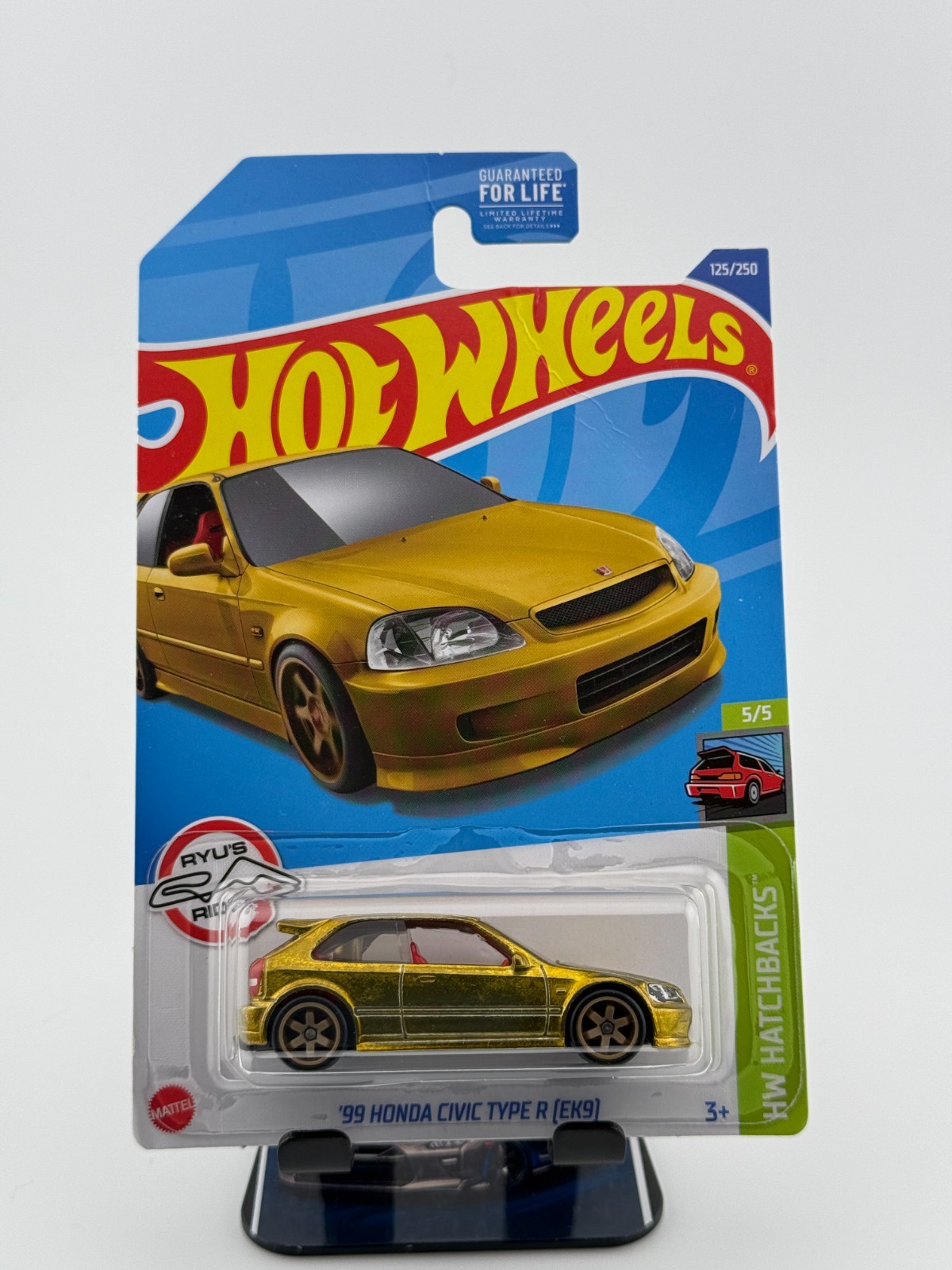 2022 Hot Wheels Super Treasure Hunt STH ’99 Honda Civic Type R EK9 Golden Nugget