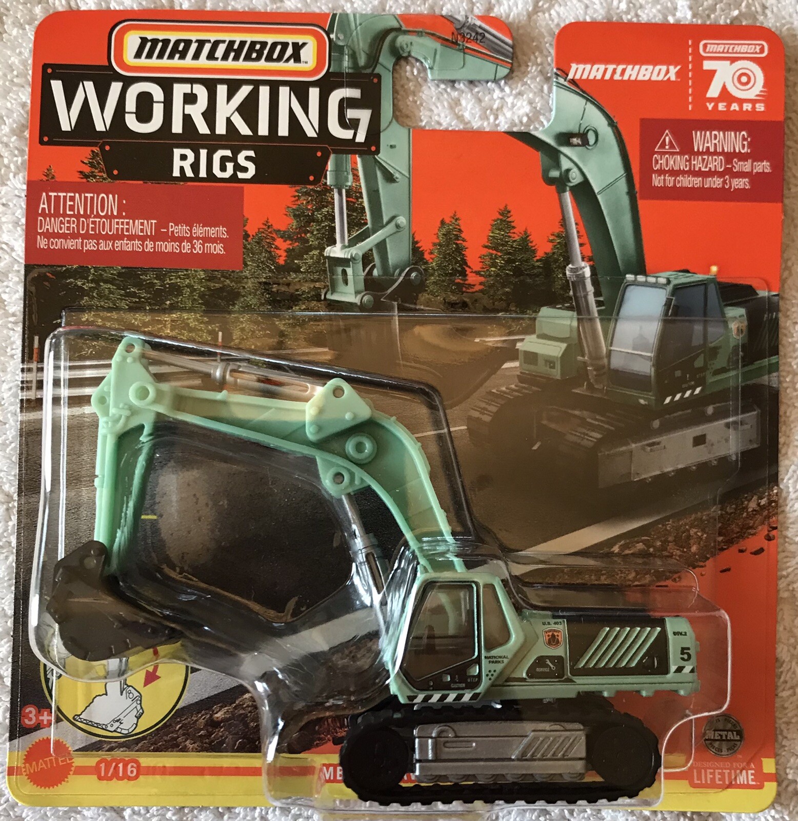 NEW MATCHBOX WORKING RIGS 2022 MBX EXCAVATOR NATIONAL PARKS SPECIAL EDITION