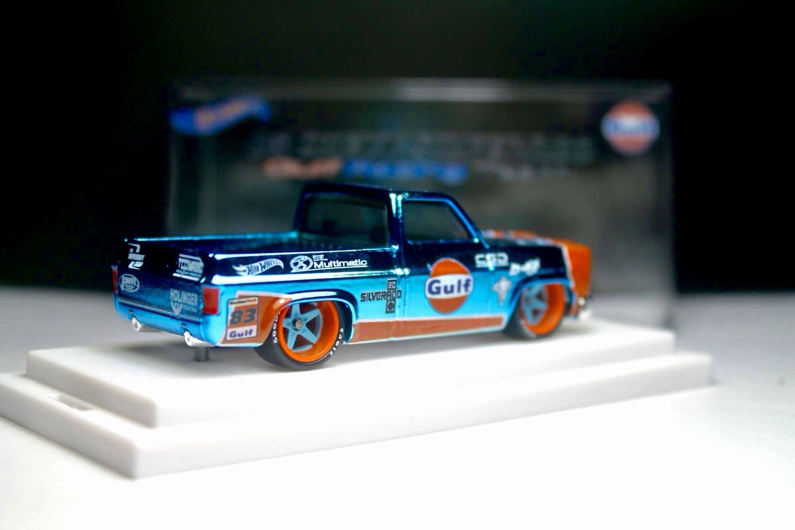 Hot Wheels 83 Silverado Gulf Blue Spectraflame Custom made