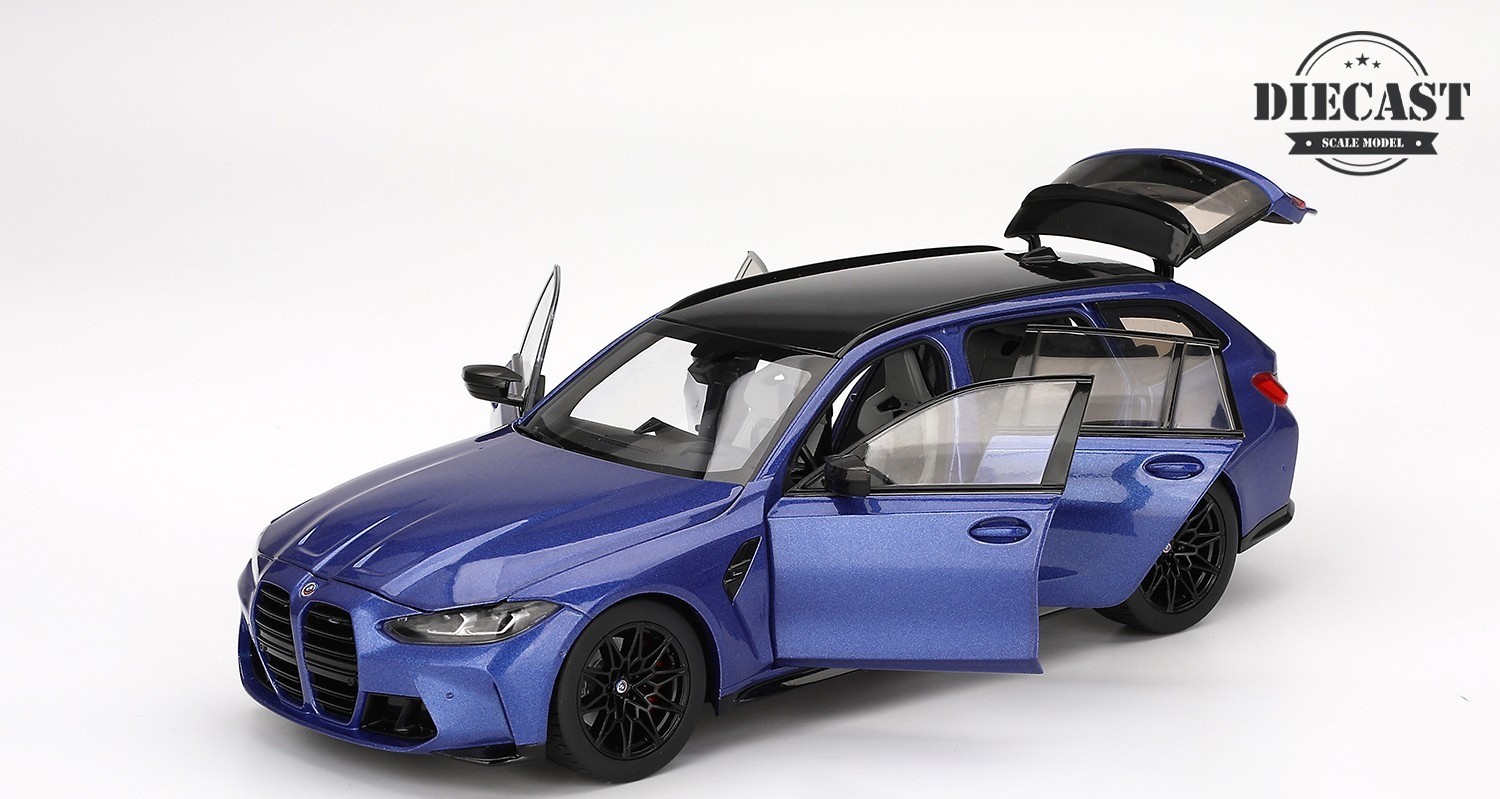 BMW M3 Touring M Portimao Blue Metallic in 1:18 scale by True Scale Miniatures