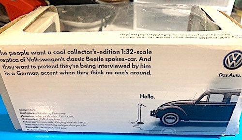Rare Das Auto VW Beetle Bug TV Commercial 1:32 Scale Licensed Promo Volkswagen
