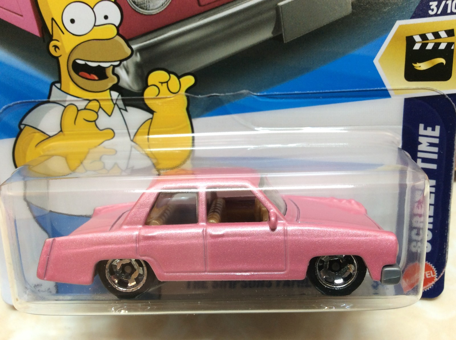 HOT WHEELS SCREEN TIME SERIES THE SIMPSONS FAMILY CAR EXCELLENT CARD