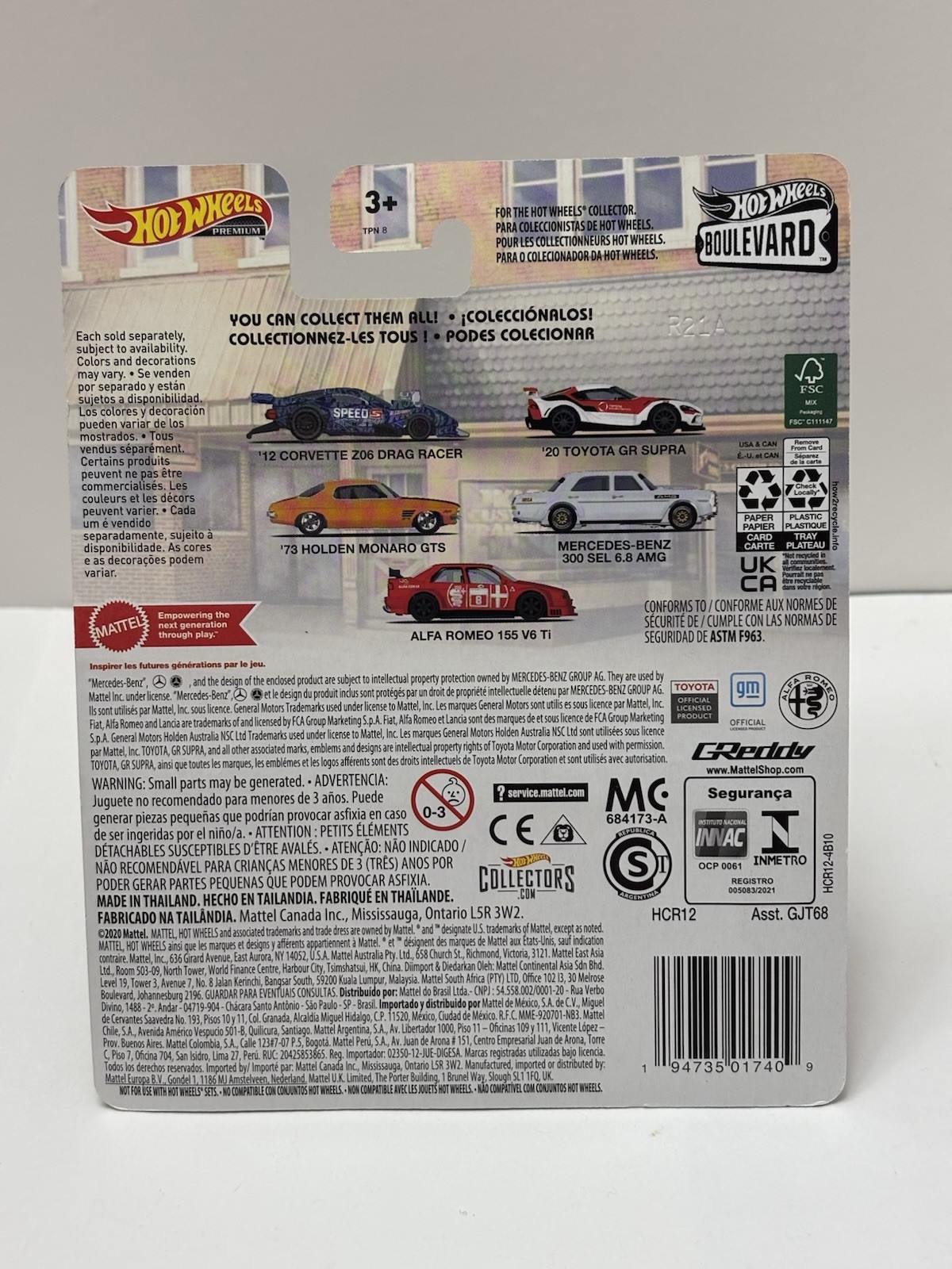 Hot Wheels Boulevard #51 Signed Laughlin ’12 Corvette Z06 Drag Racer (Blue) CASE