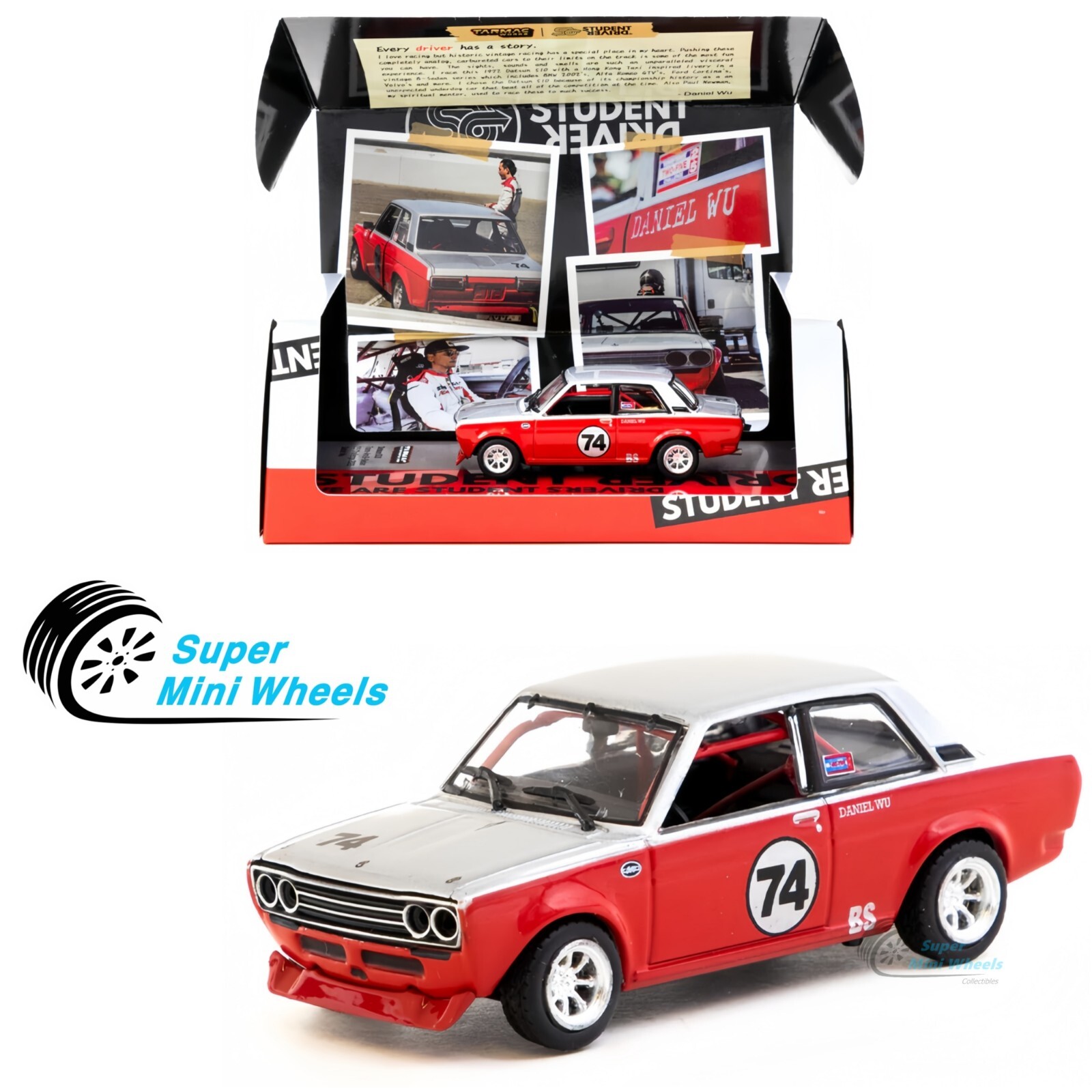 Tarmac Works 1:64 Datsun 510 Trans-Am B-Sedan 2.5 Challenge 2023 Daniel Wu