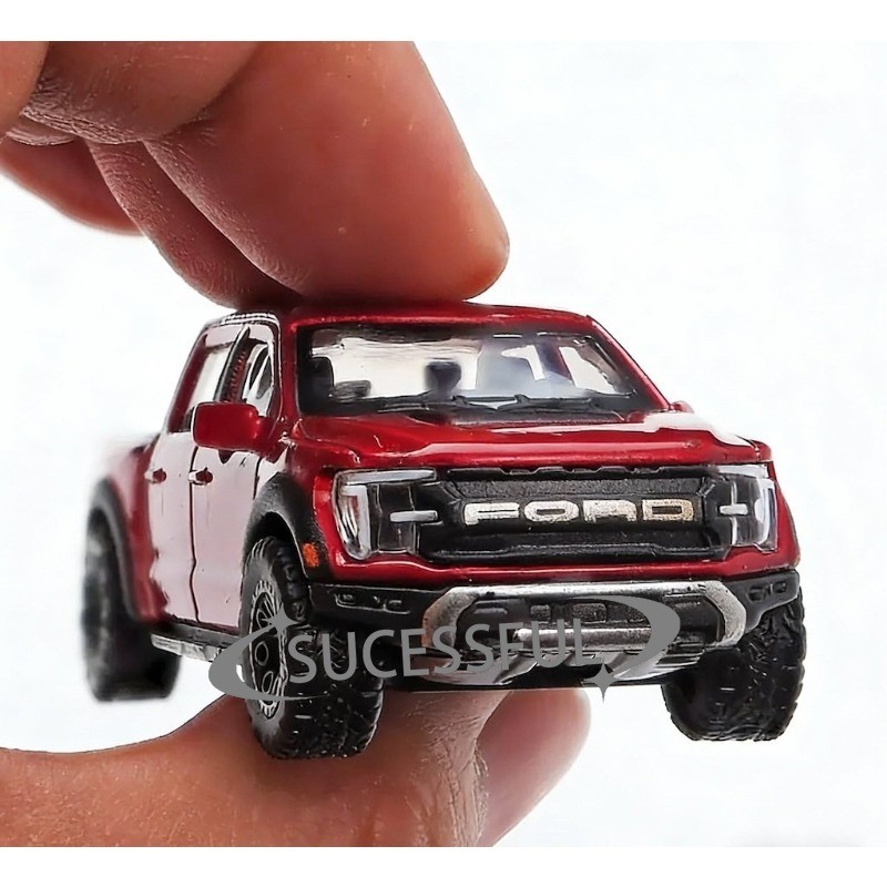 Bburago 1:64 Red 2024 Ford F-150 Raptor Pickup Truck Diecast Model