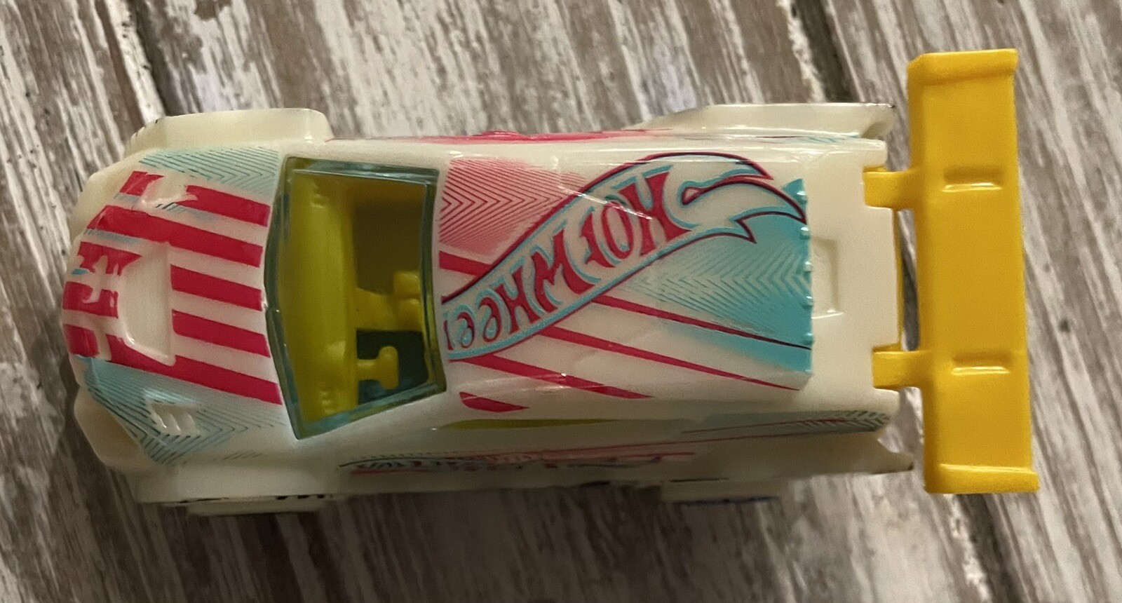 Hot Wheels Glow In The Dark Neon Push Along Vehicle Sports Muscle Car