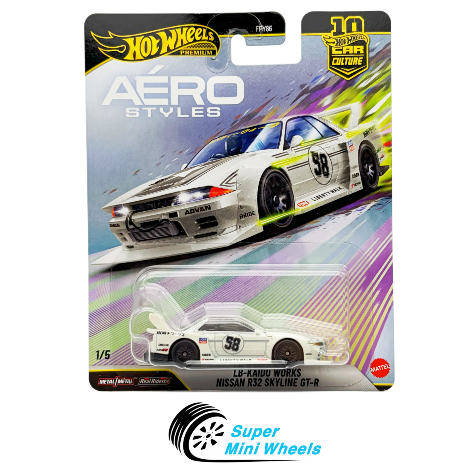 Hot Wheels Car Culture LB-Kaido Works Nissan R32 Skyline GT-R – AERO Styles