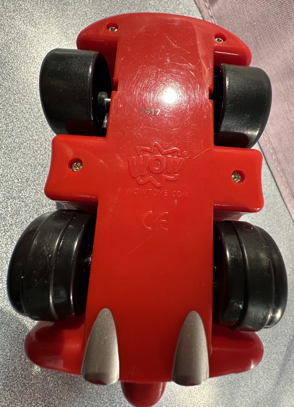 Wow Toys Fireball Frankie Push & Go Motor Car W/ Figure Racing Sound & Movement