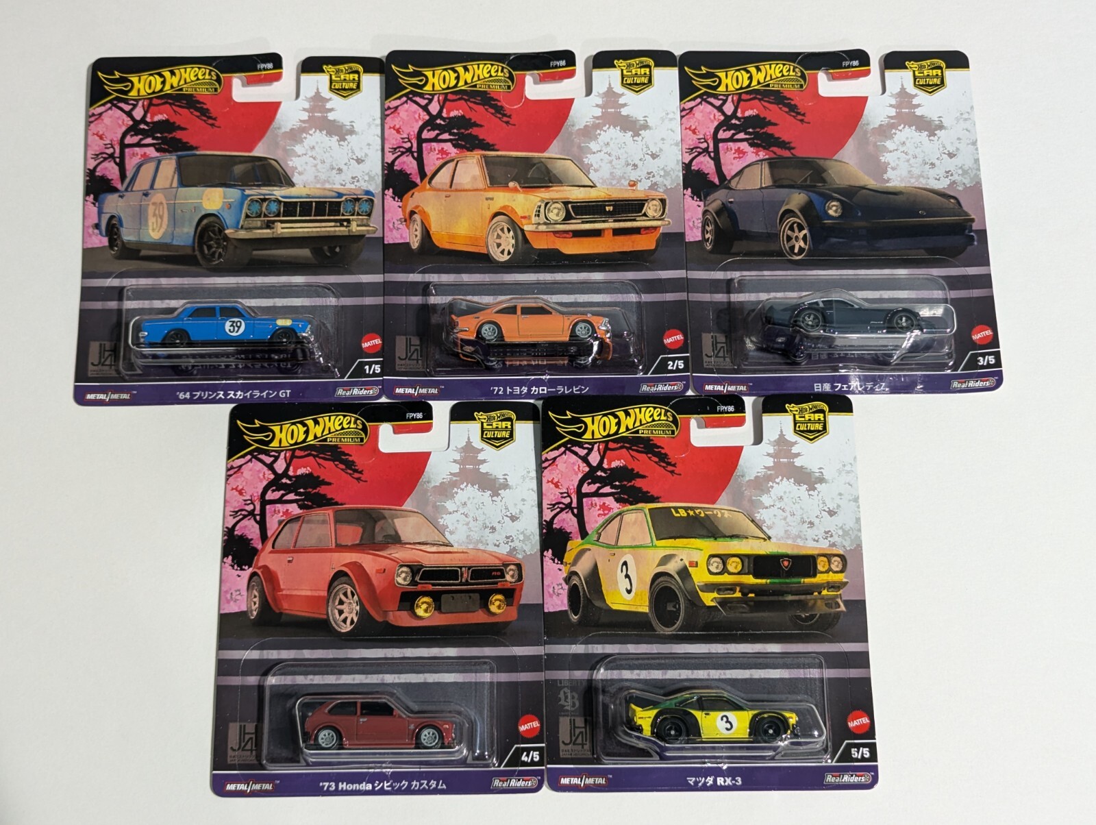 Hot Wheels 2024 Premium Car Culture Japan Historics 4| Set Of 5 Cars| FPY86-961B
