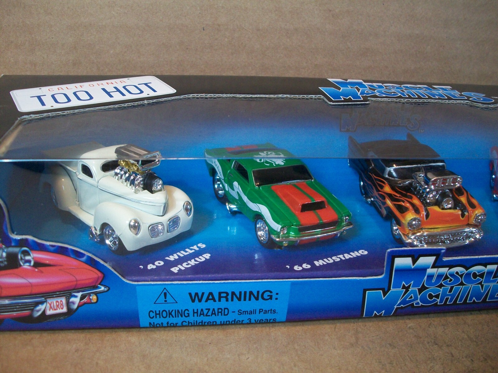 2001 Muscle Machines ~ California Too Hot ~ 5 Pack ~ 1:64 ~ Exclusive Xmas Cars