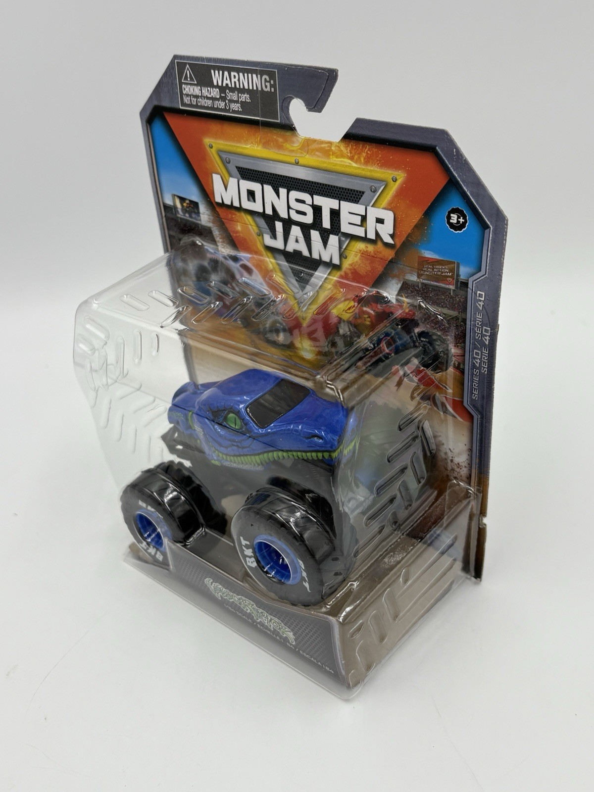 New Design Monster Jam Megalodon with clear blue tires 1:64 Scale