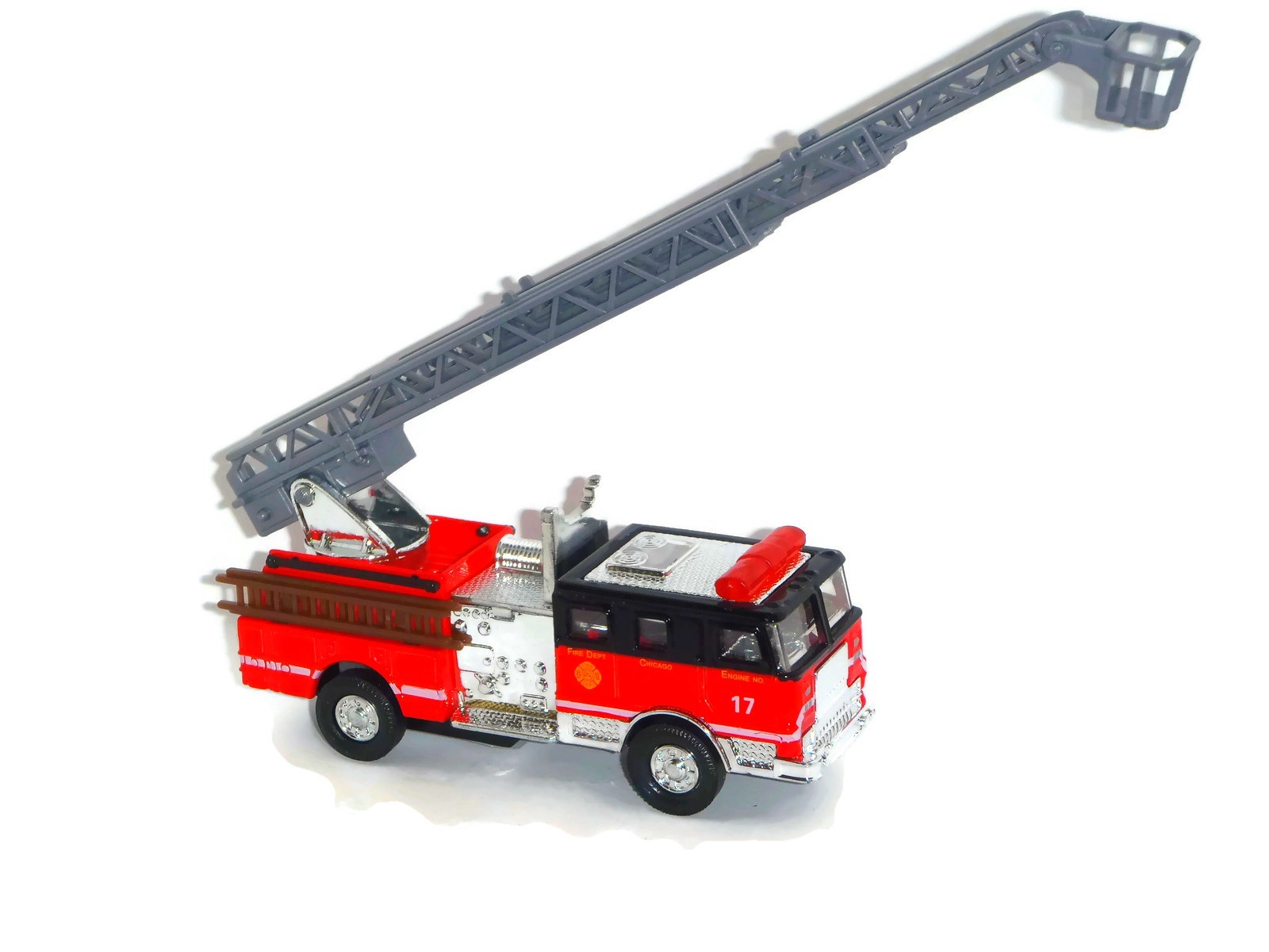 4.75″ Chicago Fire Engine with 12″ Extendable Ladder & Pullback Motor Action
