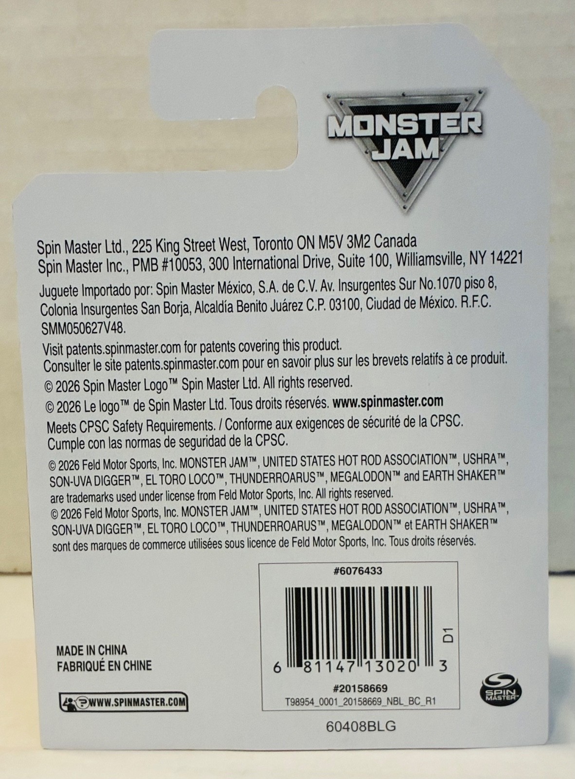 NEW HTF MONSTER JAM 1/72 NITRO NEON BLACK EL TORO LOCO MISSING SIDE TAMPO