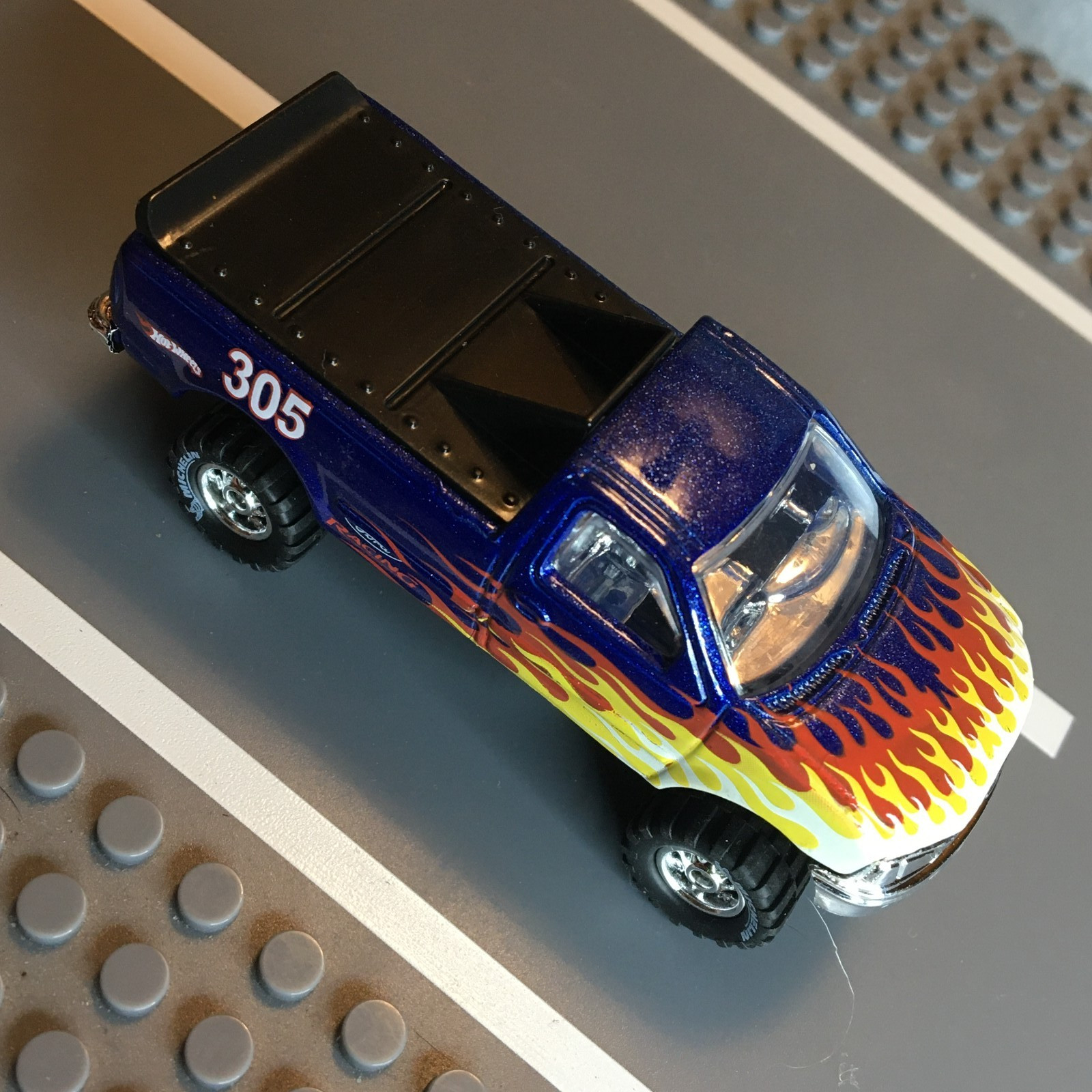 Hot Wheels Team Ford Racing F-150 Pickup CUSTOM Super Real Riders Wheel Swap