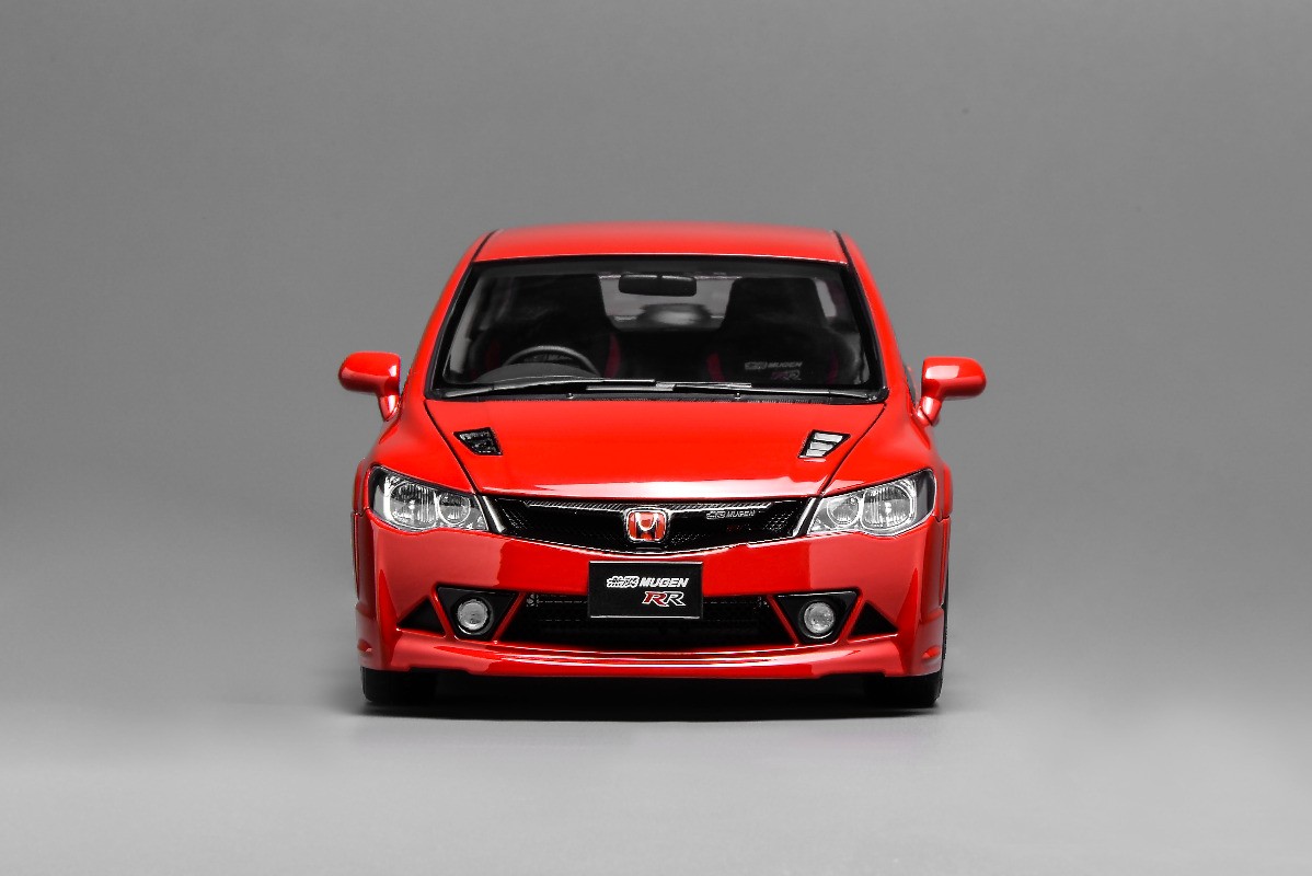 MotorHelix 1/18 Honda Civic Type R FD2 MUGEN RR Model Car Red Toys Gifts Display
