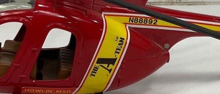 Vintage 1983 Ertl Large 1/16 scale The A-Team Howlin’ Mad Murdock Helicopter