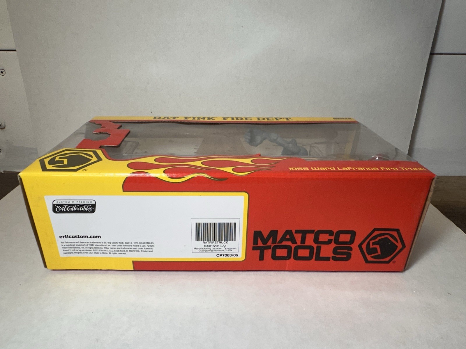 Matco Tools Rat Fink Fire Dept. 1955 Ward Lafrance Truck Ertl 10″ NEW NIB (read)