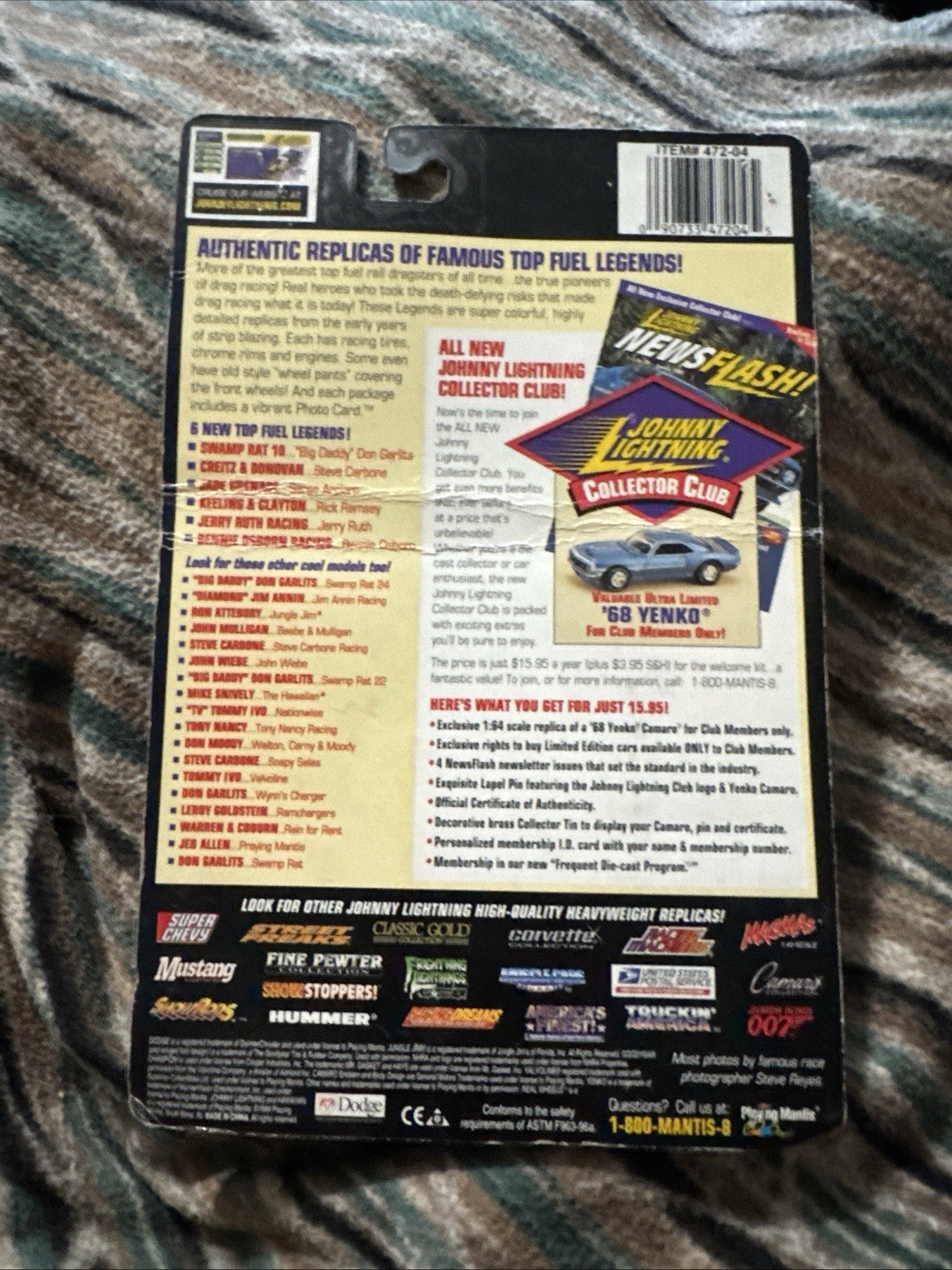 Johnny Lightning Jerry Ruth Racing NHRA Top Fuel Legends Dragster Diecast New